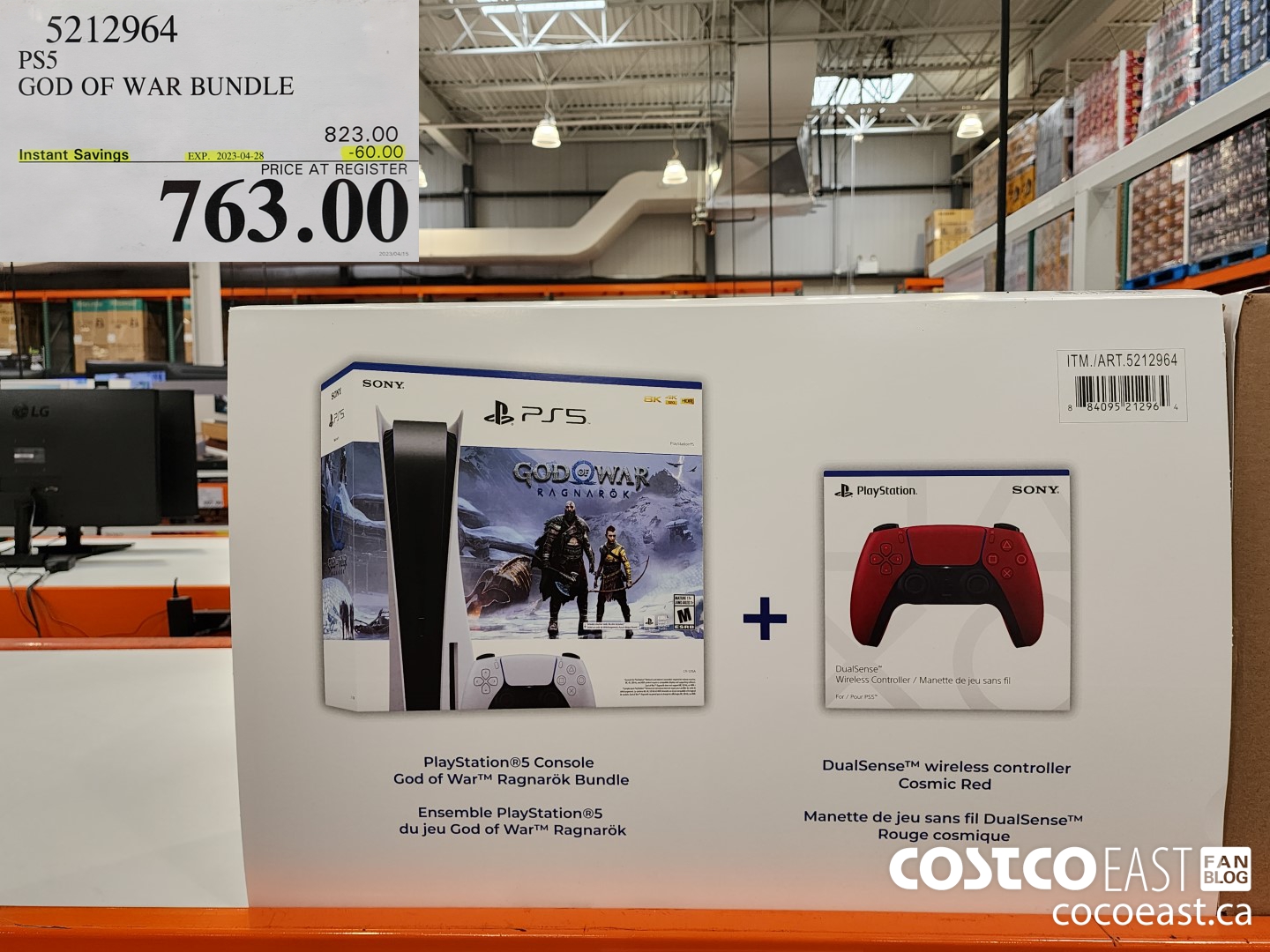 5212964 PS5 GOD OF WAR BUNDLE ($60.00 INSTANT SAVINGS EXPIRES ON 2023-04-28) $763.00