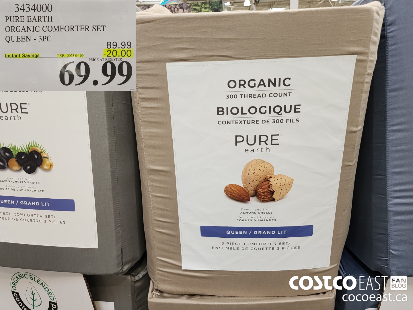 3434000 PURE EARTH COMFORTER SET QUEEN - 3PC ($20.00 INSTANT SAVINGS EXPIRES ON 2023-04-09) $69.99