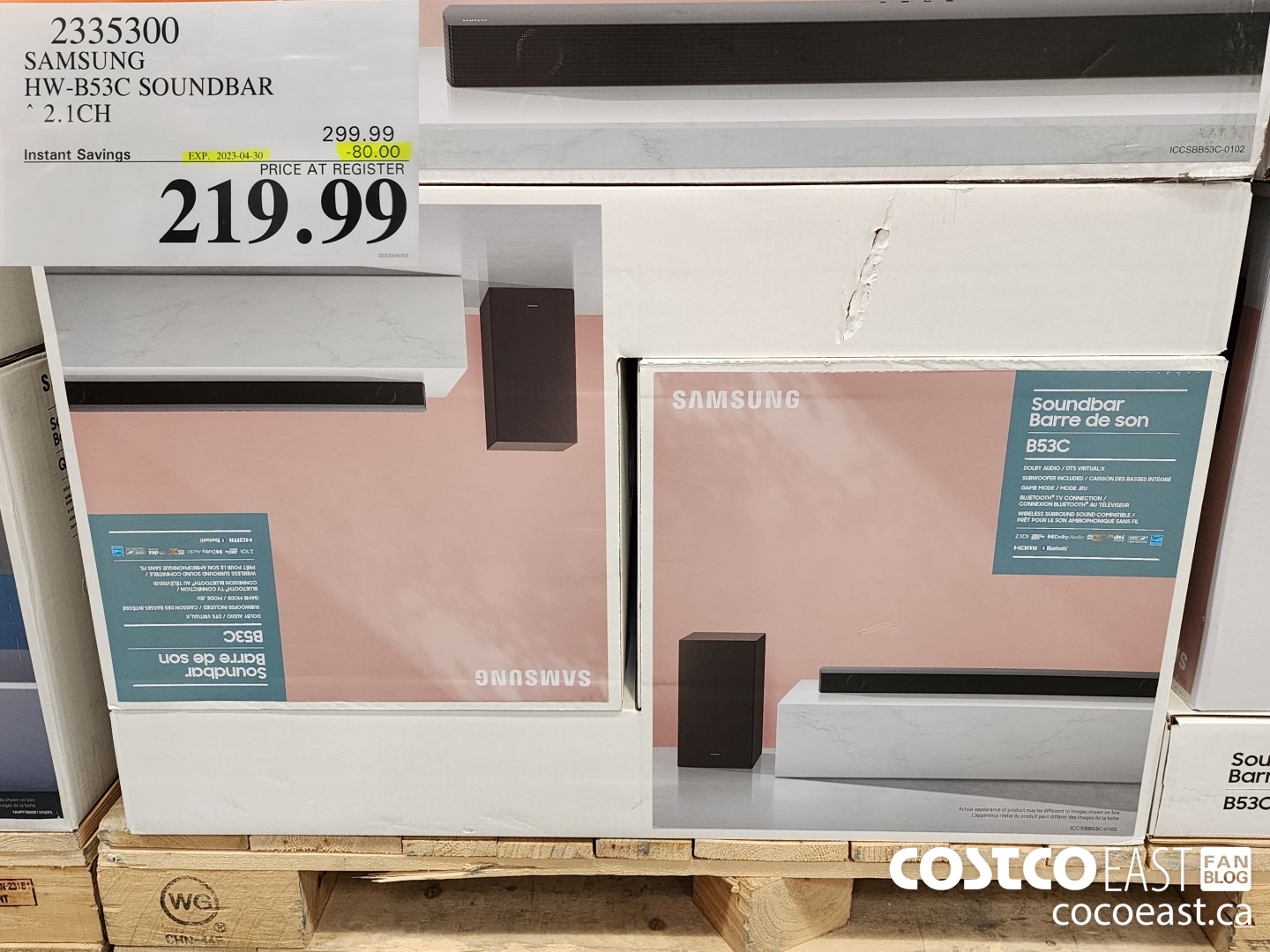 2335300 SAMSUNG HW-BS3C SOUNDBAR 2.1 CH ($80.00 INSTANT SAVINGS EXPIRES ON 2023-04-30) $219.99