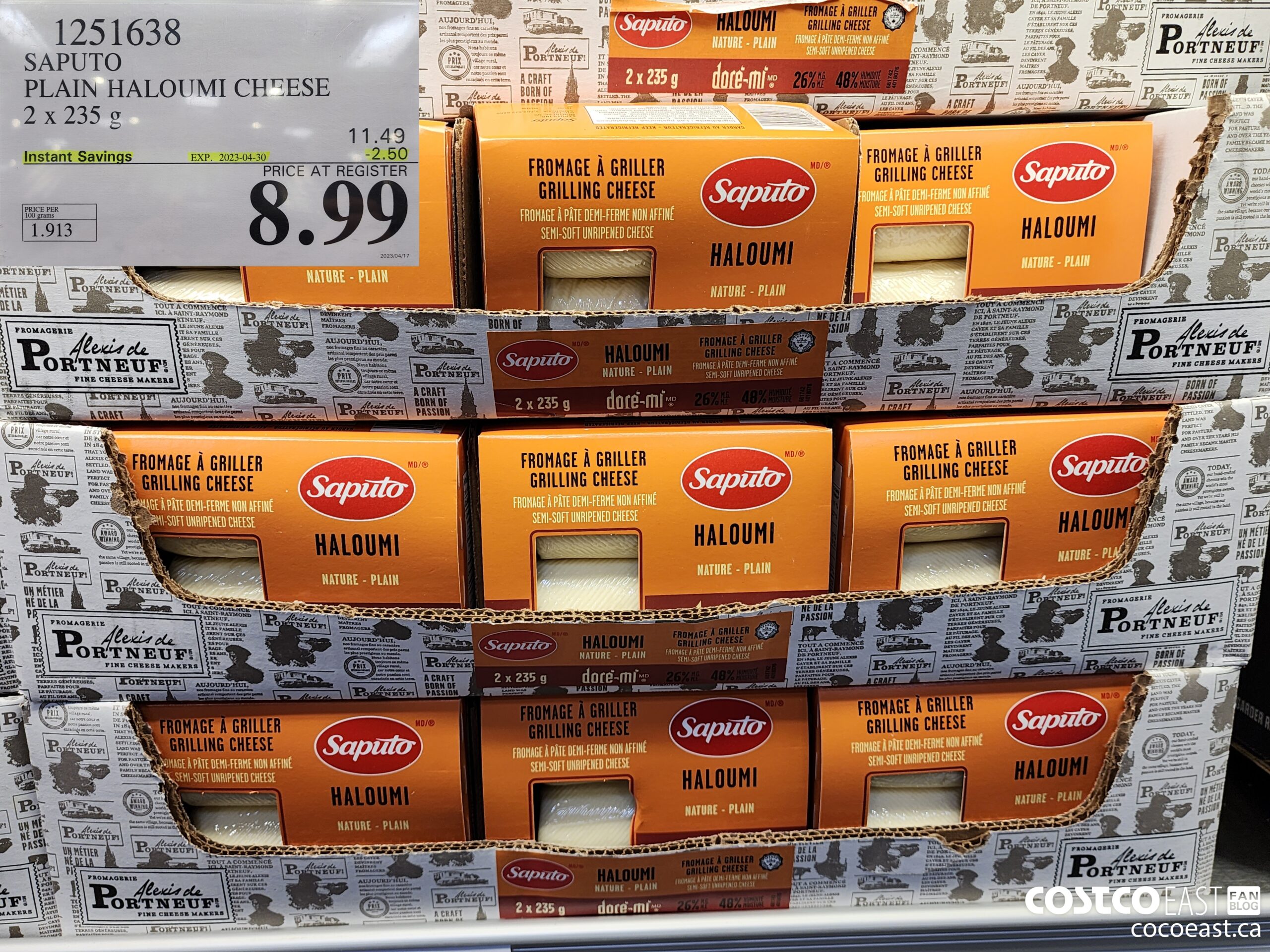 1251638 SAPUTO PLAIN HALOUMI CHEESE 2 X 235 G ($2.50 INSTANT SAVINGS EXPIRES ON 2023-04-30) $8.99