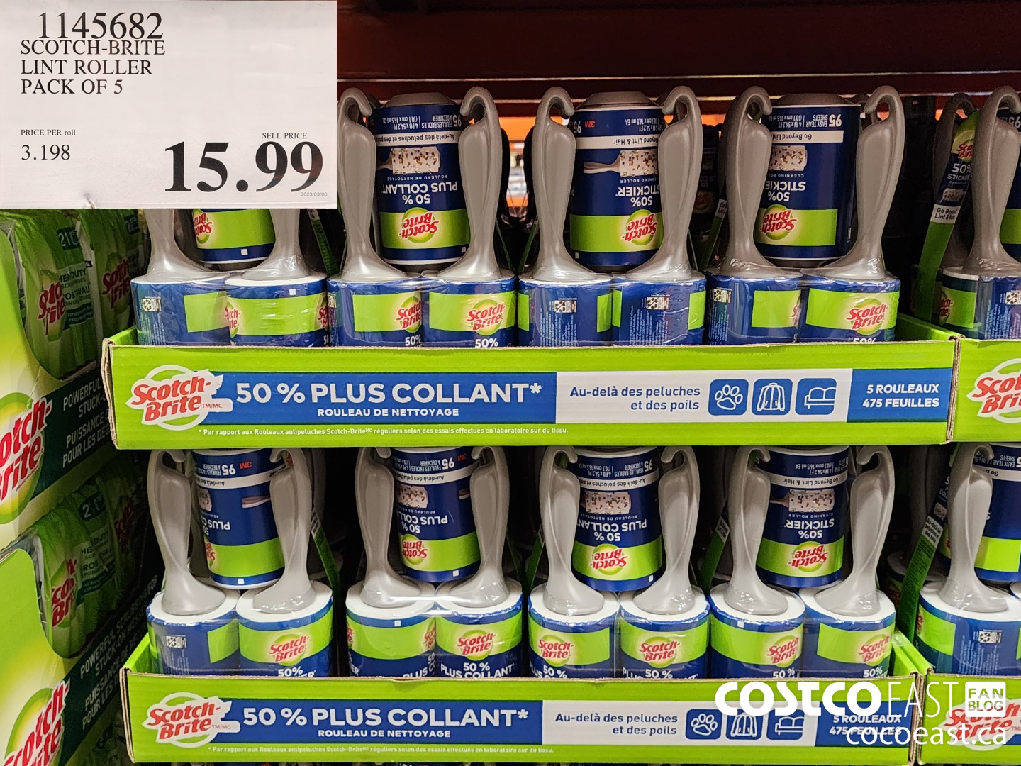 1145682 SCOTCH-BRITE LINT ROLLER PACK OF 5 $15.99