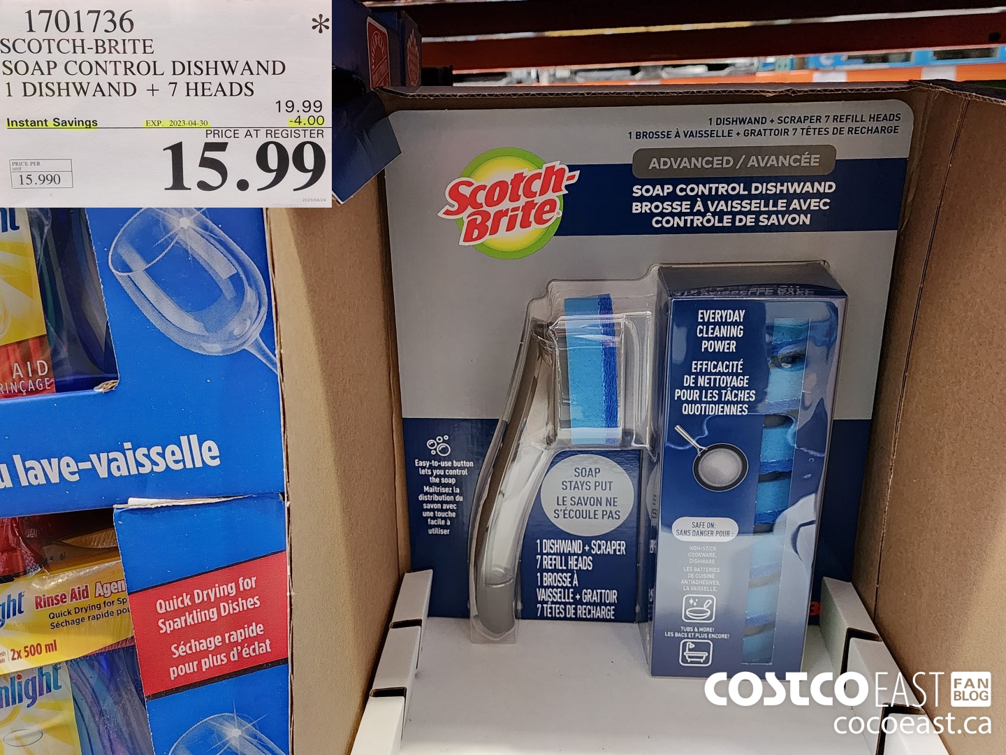 1701736 SCOTCH-BRITE SOAP CONTROL DISHWAND 1 Dishwand & 7 Heads ($4.00 INSTANT SAVINGS EXPIRES ON 2023-04-30) $15.99