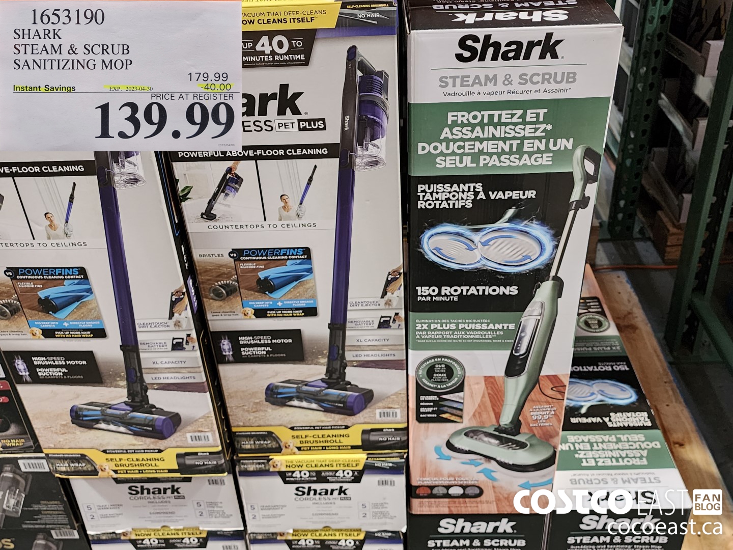 1653190 SHARK STEAM & SCRUB SANITIZING MOP ($40.00 INSTANT SAVINGS EXPIRES ON 2023-04-30) $139.99