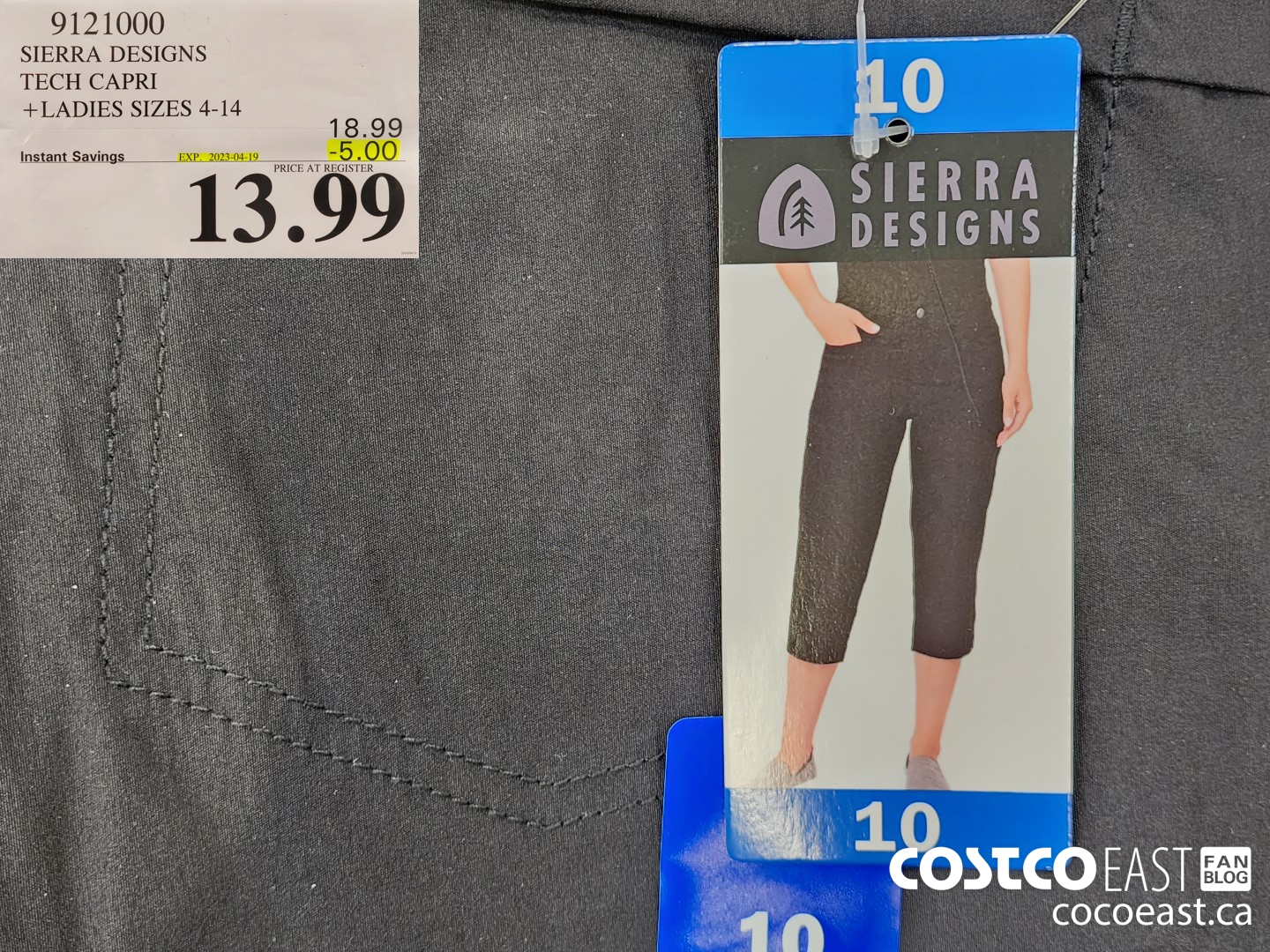 9121000 SIERRA DESIGNS TECH CAPRI +LADIES SIZES 4-14 ($5.00 INSTANT SAVINGS EXPIRES ON 2023-04-19) $13.99