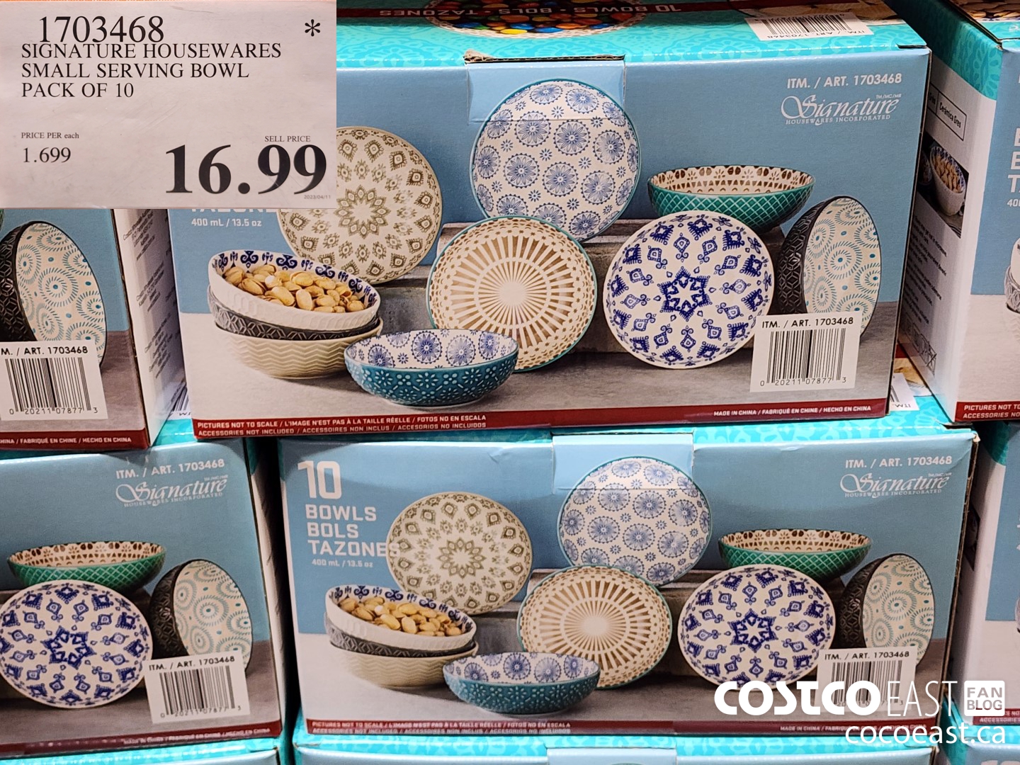 1703468 SIGNATURE HOUSEWARE SMALL SERVING BOWL PACK OF 10 $16.99
