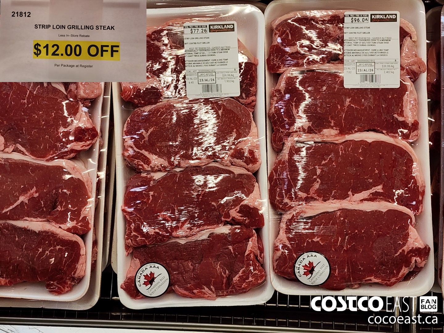 21812 STRIP LOIN GRILLING STEAK ($12.00 INSTANT SAVINGS)