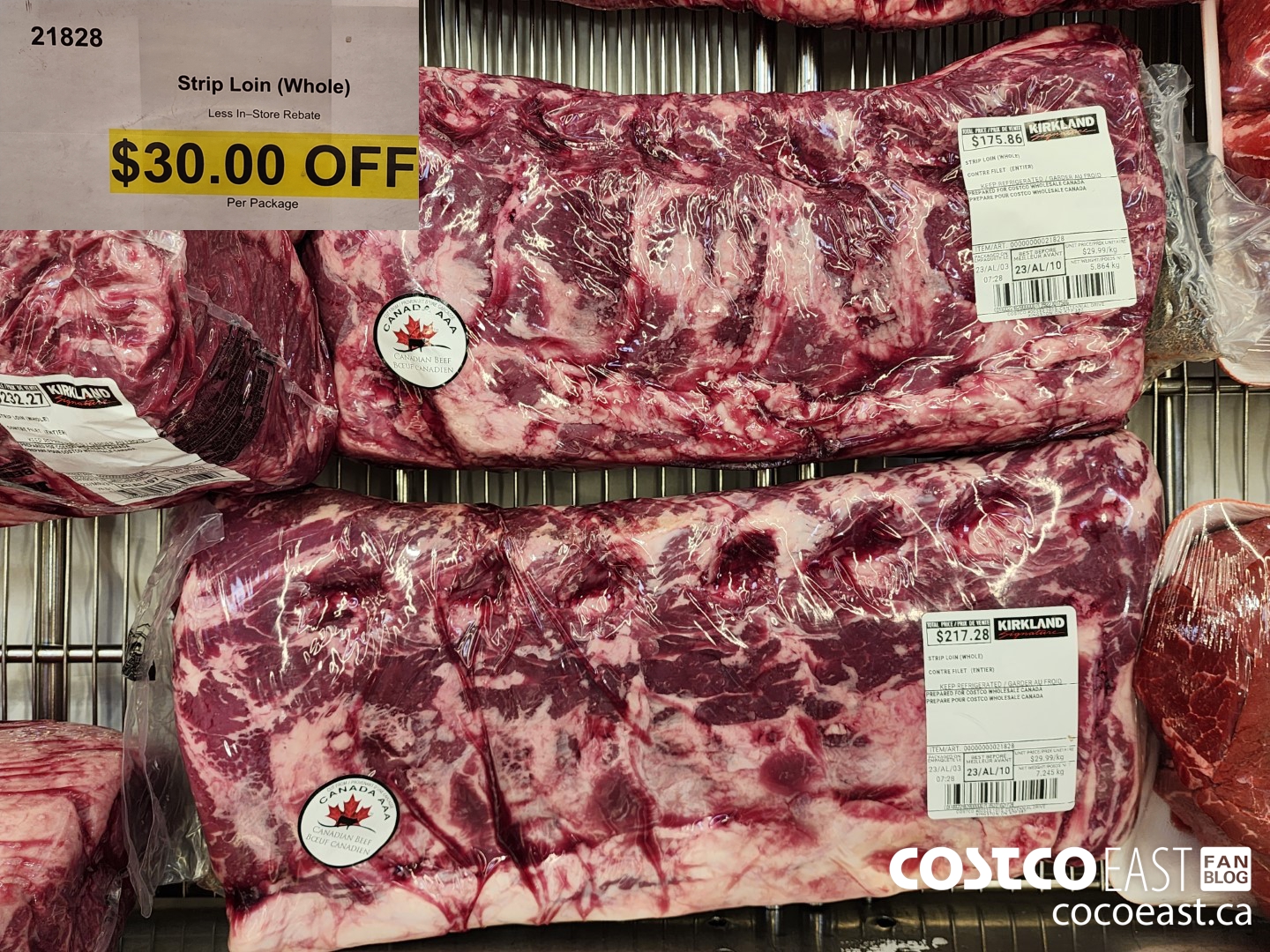 21828 STRIP LOIN (WHOLE) ($30.00 INSTANT SAVINGS)