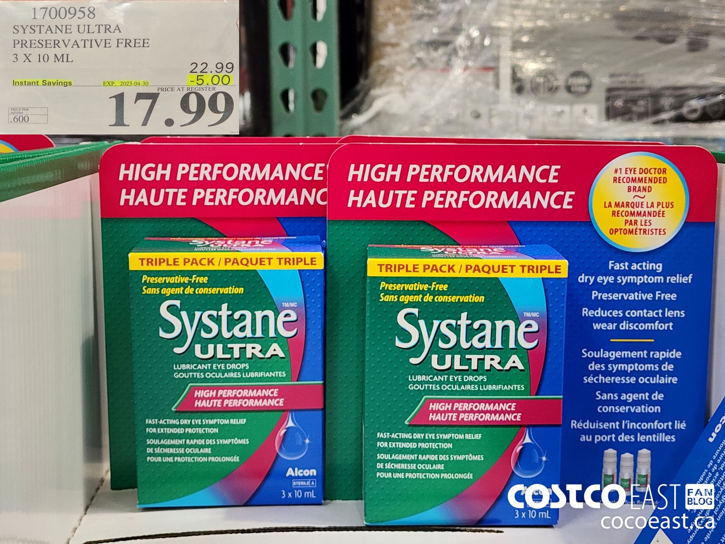 1700958 SYSTANE ULTRA PRESERVATIVE FREE 3 X 10 ML ($5.00 INSTANT SAVINGS EXPIRES ON 2023-04-30) $17.99