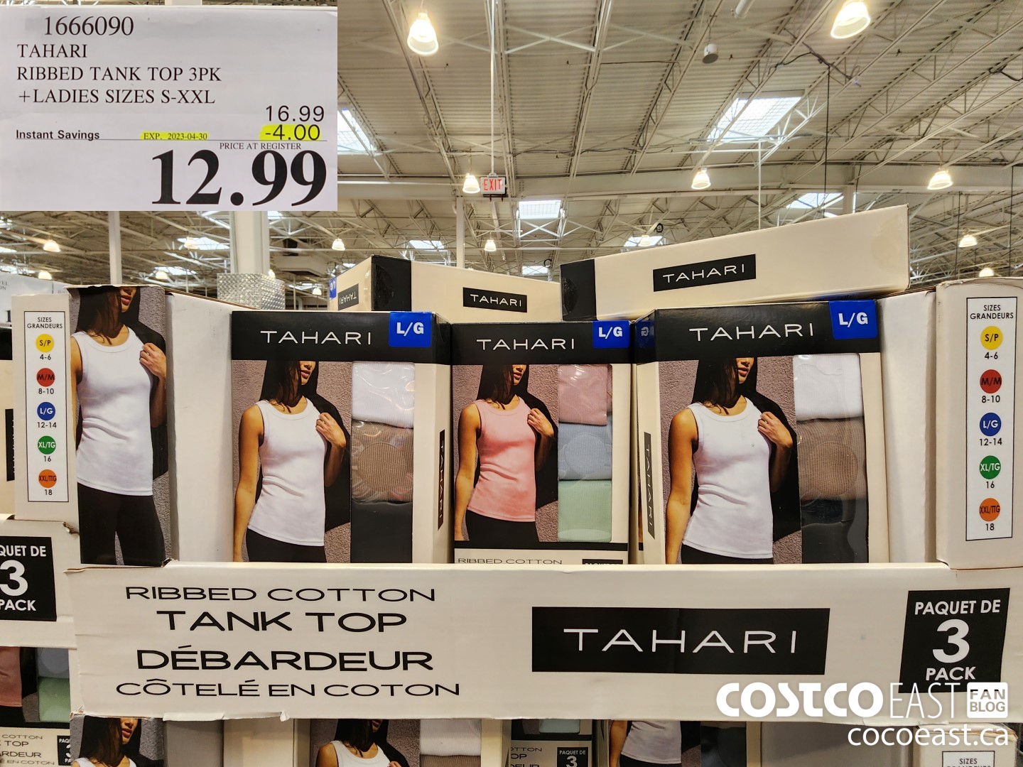 1666090 TAHARI RIBBED TANK TOP 3PK + LADIES SIZES S-XXL ($4.00 INSTANT SAVINGS EXPIRES ON 2023-04-30) $12.99