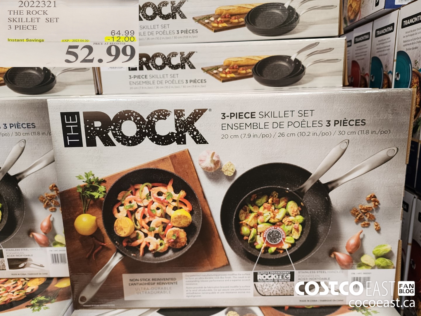2022321 THE ROCK SKILLET SET 3 PIECE 20203-04-30 ($12.00 INSTANT SAVINGS) $52.99