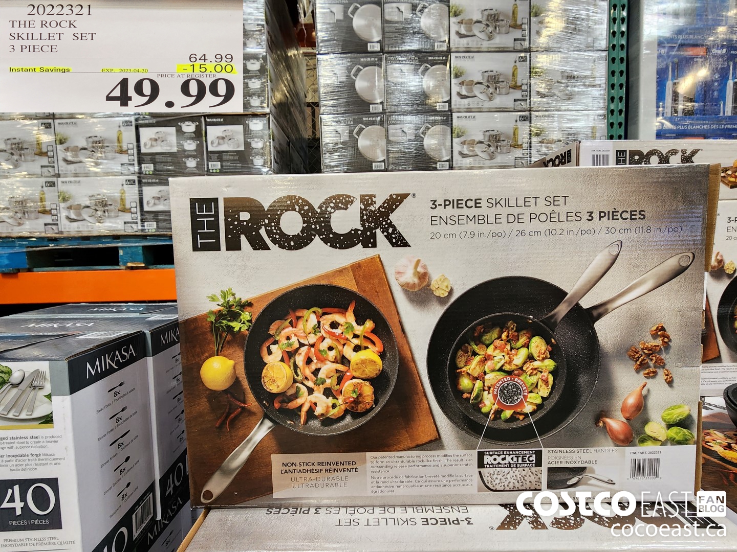 2022321 THE ROCK SKILLET SET 3 PIECE ($15.00 INSTANT SAVINGS EXPIRES ON 2023-04-30) $49.99