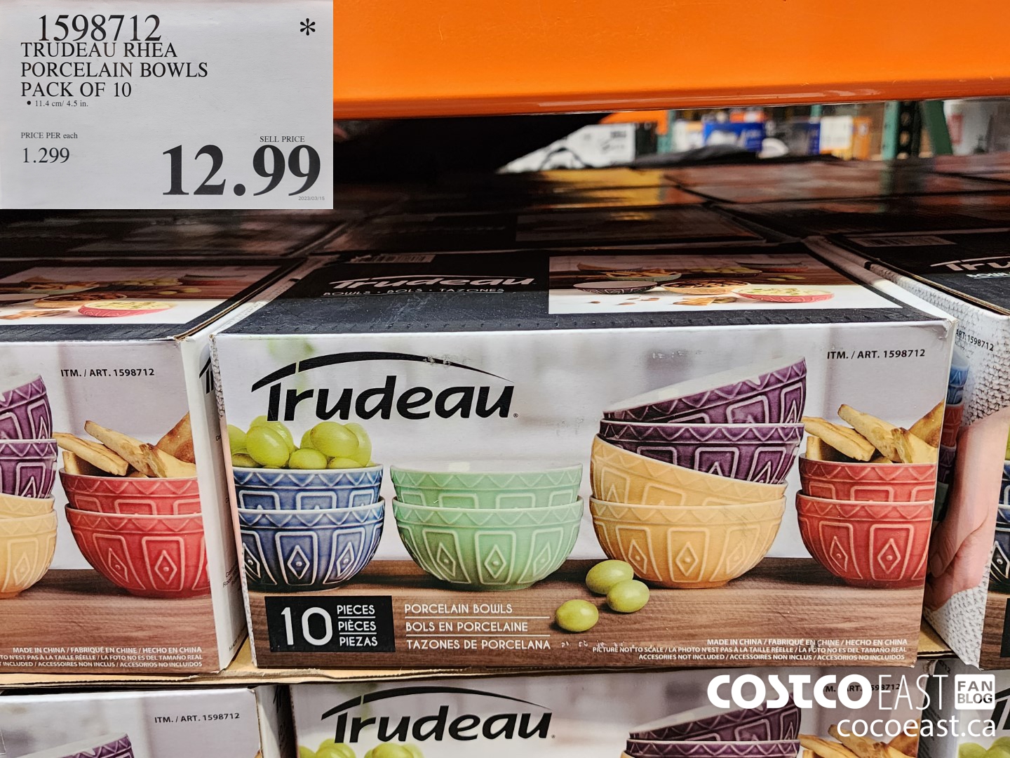 1598712 TRUDEAU RHEA PORCELAIN BOWLS PACK OF 10 $12.99