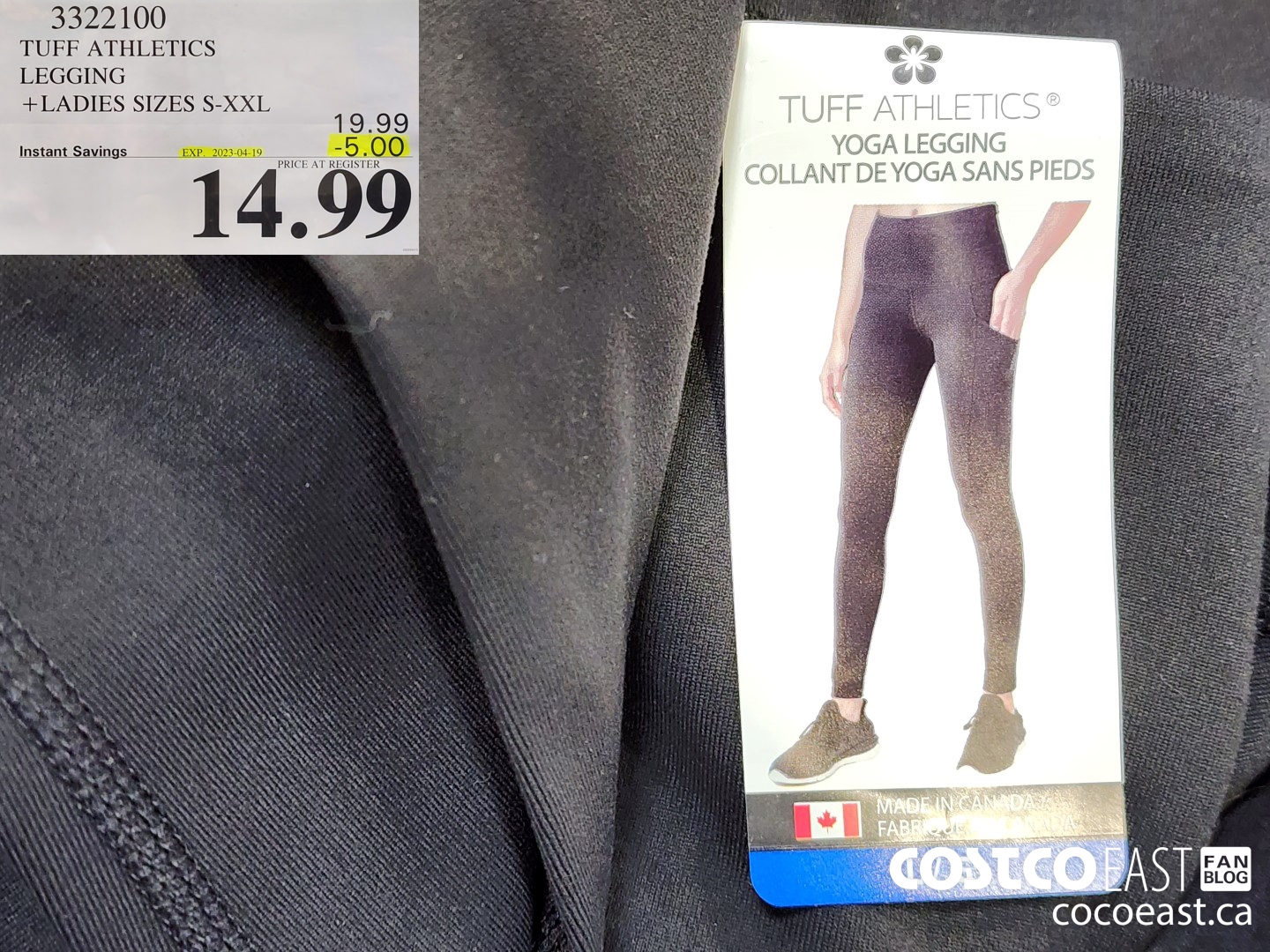 3322100 TUFF ATHLETICS LEGGINGS LADIES SIZES S-XXL ($5.00 INSTANT SAVINGS EXPIRES ON 2023-04-19) $14.99