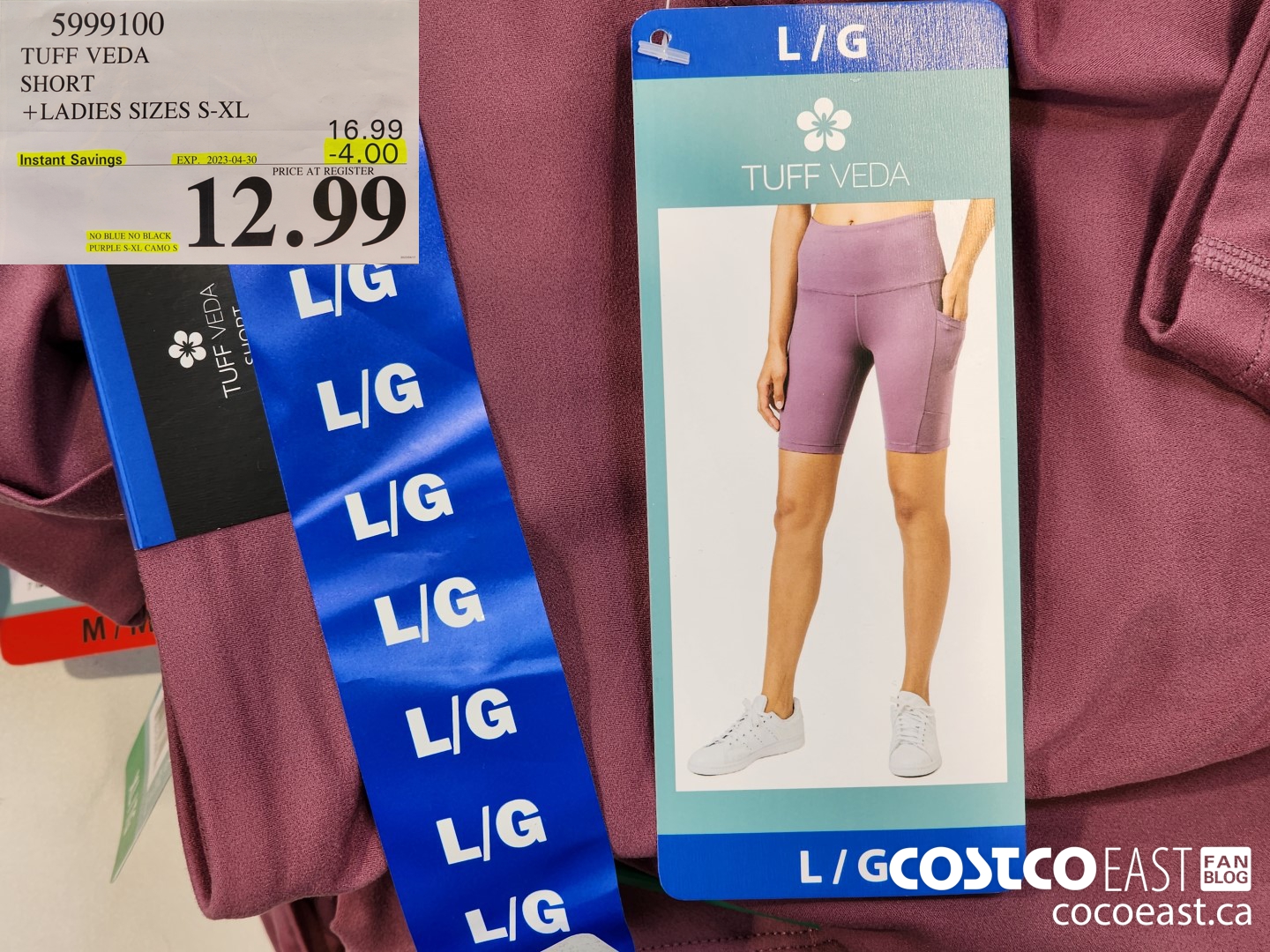 5999100 TUFF VEDA SHORT +LADIES SIZES S-XL ($4.00 INSTANT SAVINGS EXPIRES ON 2023-04-30) $12.99