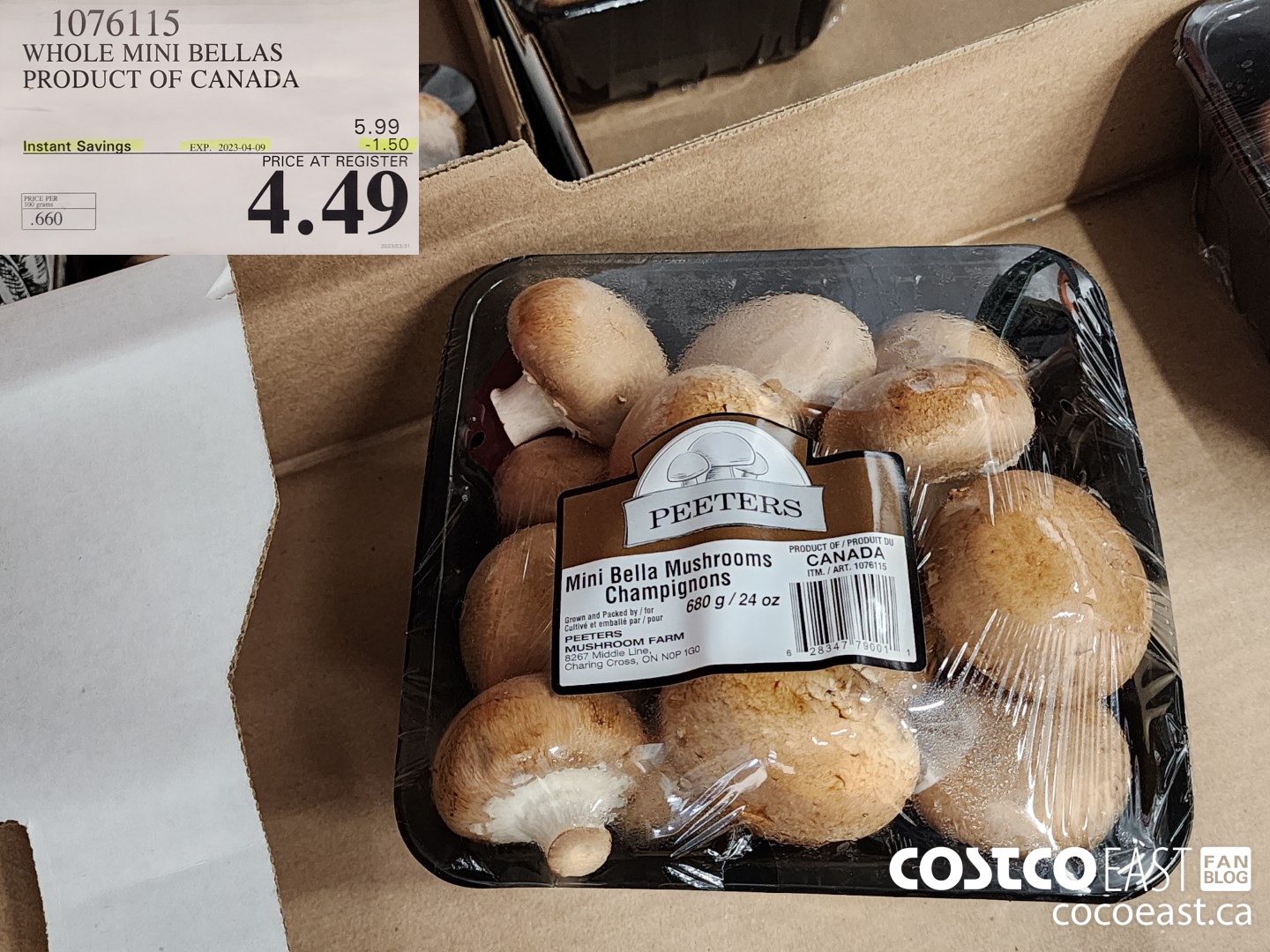 1076115 WHOLE MINI BELLAS PRODUCT OF CANADA ($1.50 INSTANT SAVINGS EXPIRES ON 2023-04-09) $4.49