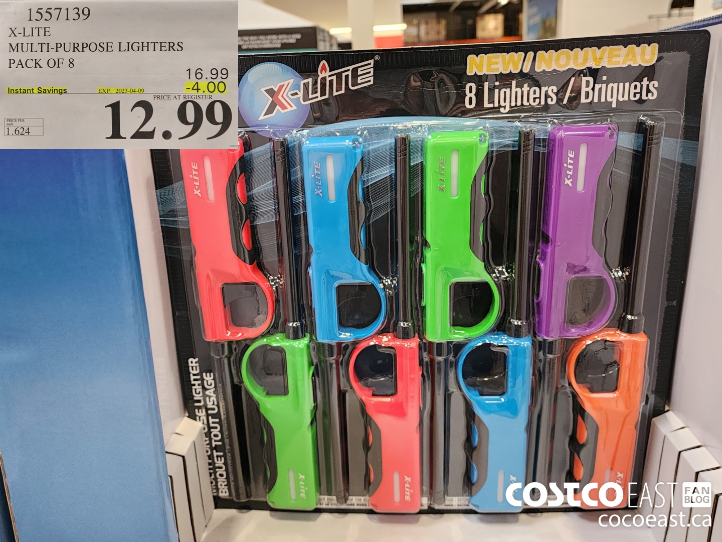 1557139 X-LITE MULTI-PURPOSE LIGHTERS PACK OF 8 ($4.00 INSTANT SAVINGS EXPIRES ON 2023-04-09) $12.99