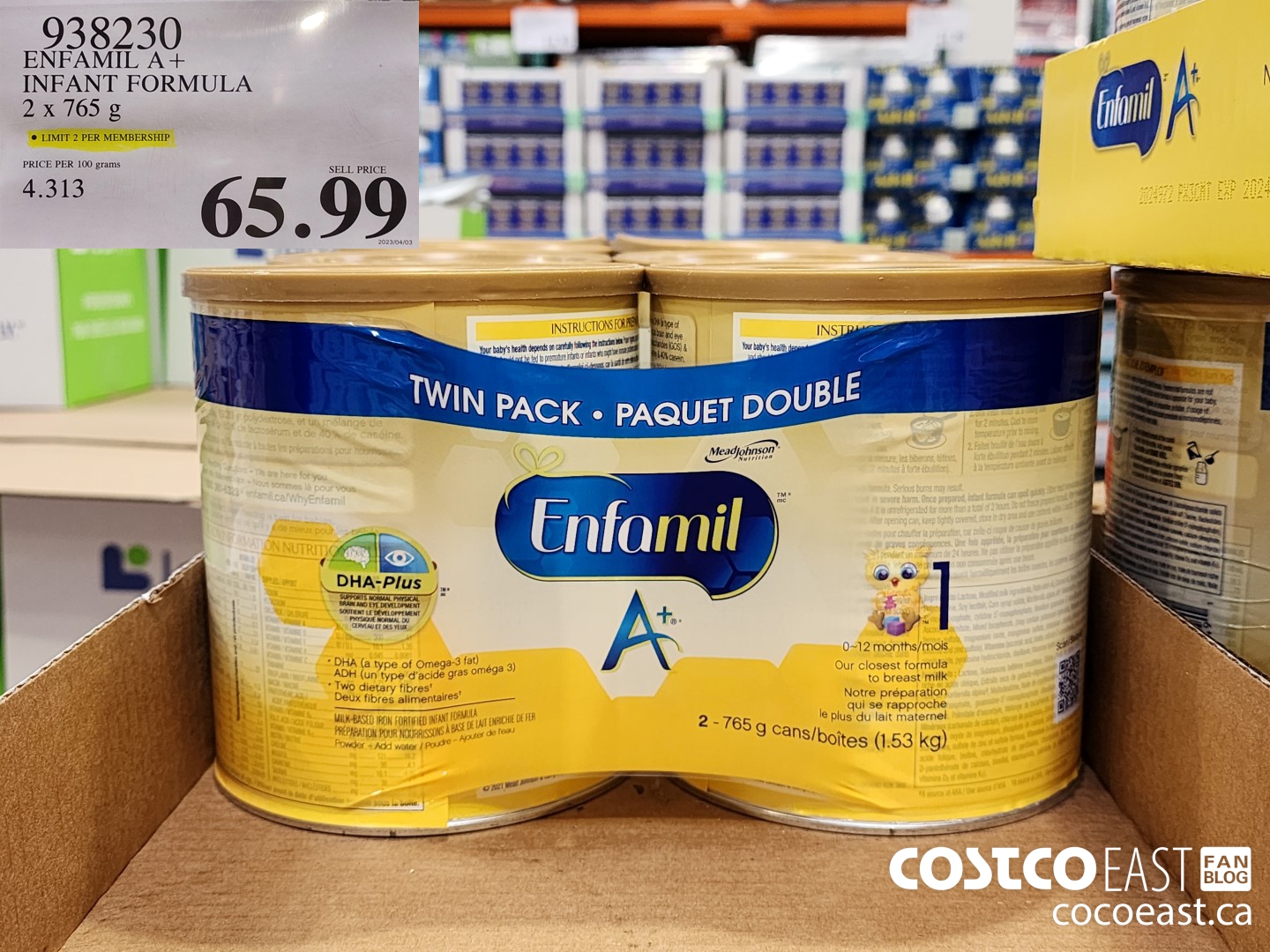 Costco best sale enfamil a+