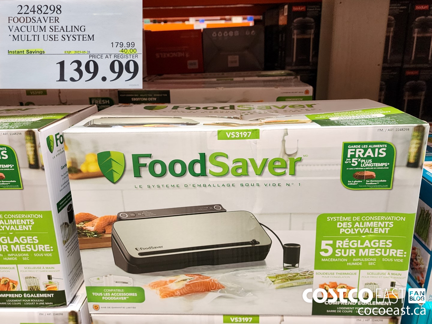 2248298 FOODSAVER VACUUM SEALING “MULTI USE SYSTEM ($40.00 INSTANT SAVINGS EXPIRES ON 2023-05-28) $139.99