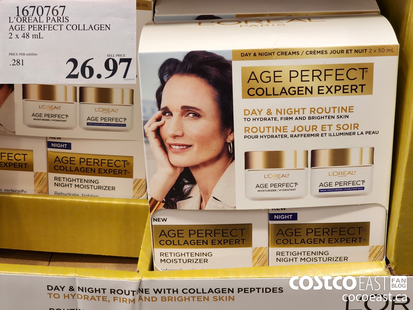 1670767 L'OREAL PARIS AGE PERFECT COLLAGEN 2 X 48 ML $26.97