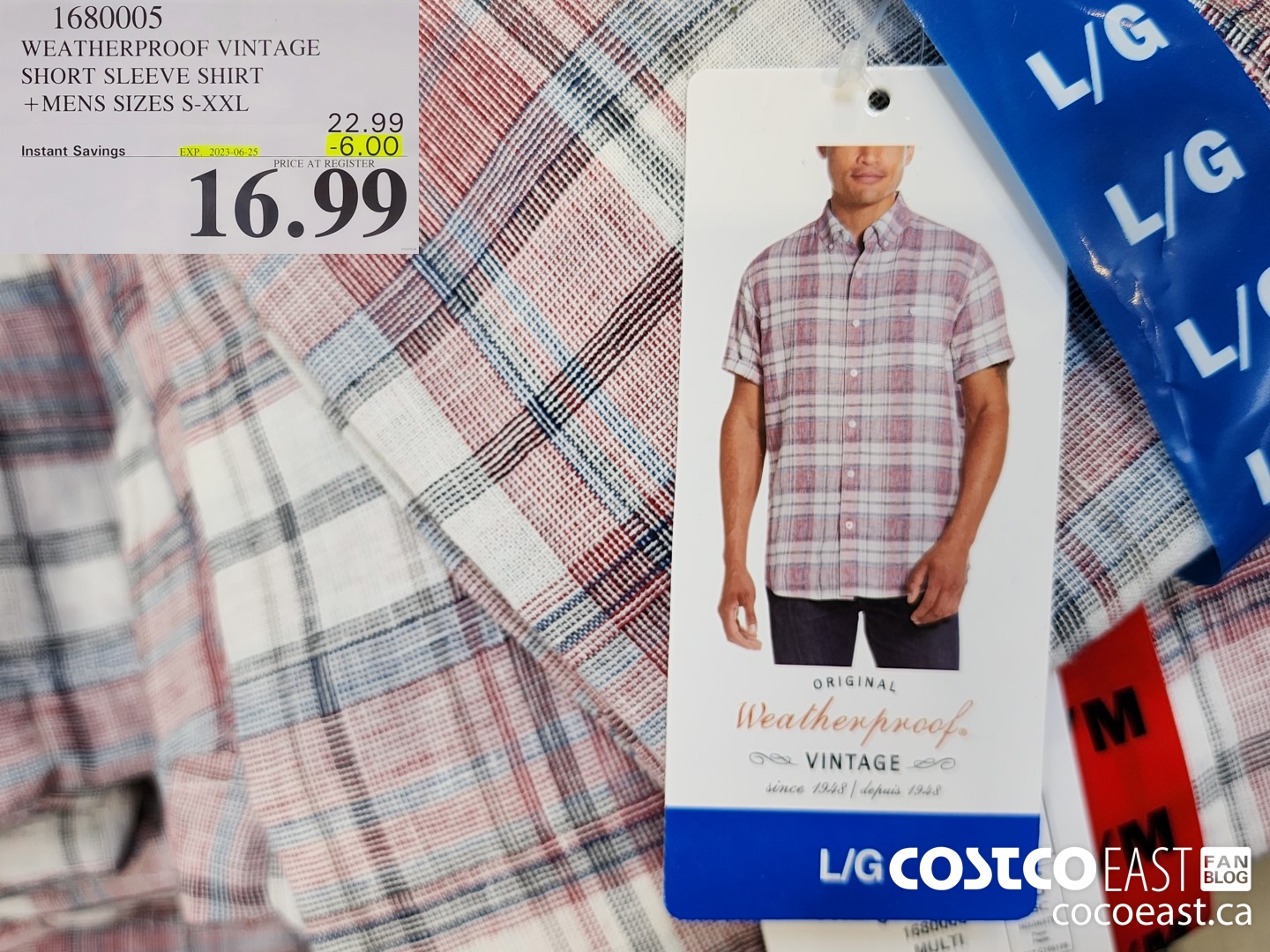 1680005 WEATHERPROOF VINTAGE SHORT SLEEVE SHIRT +MENS SIZES S-XXL ($6.00 INSTANT SAVINGS EXPIRES ON 2023-06-25) $16.99