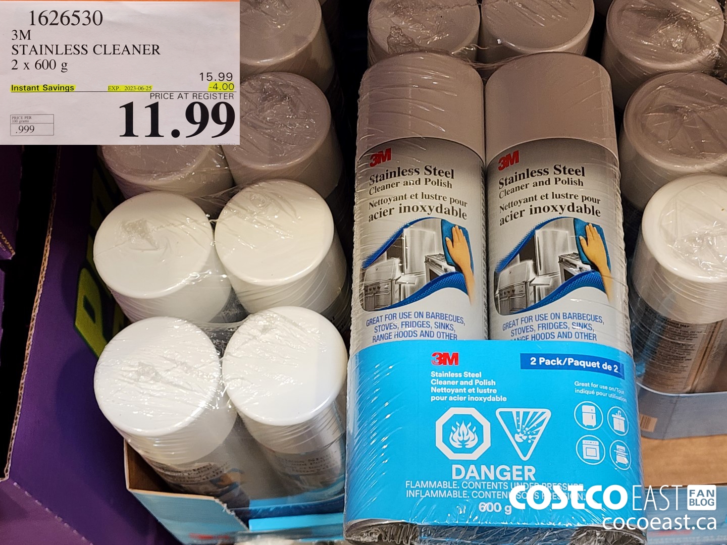 1626530 3M STAINLESS CLEANER 2 x 600g ($4.00 INSTANT SAVINGS EXPIRES ON 2023-06-25) $11.99