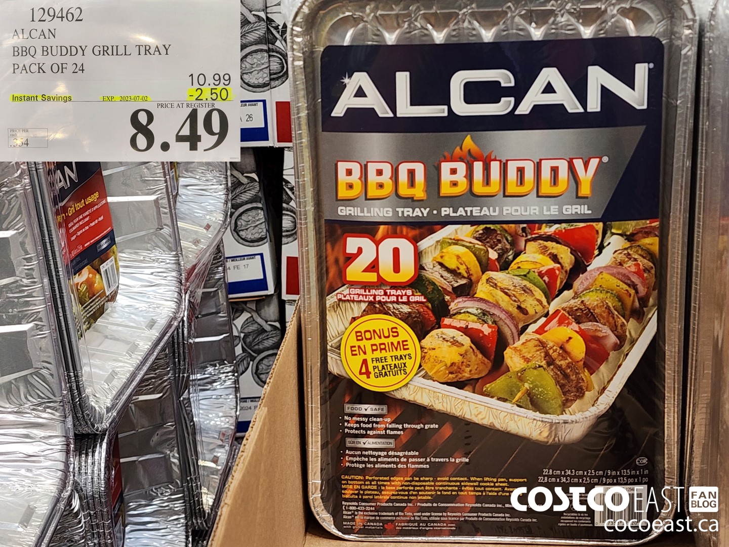 129462 ALCAN BBQ BUDDY GRILL TRAY Pack of 24 ($2.50 INSTANT SAVINGS EXPIRES ON 2023-07-02) $8.49