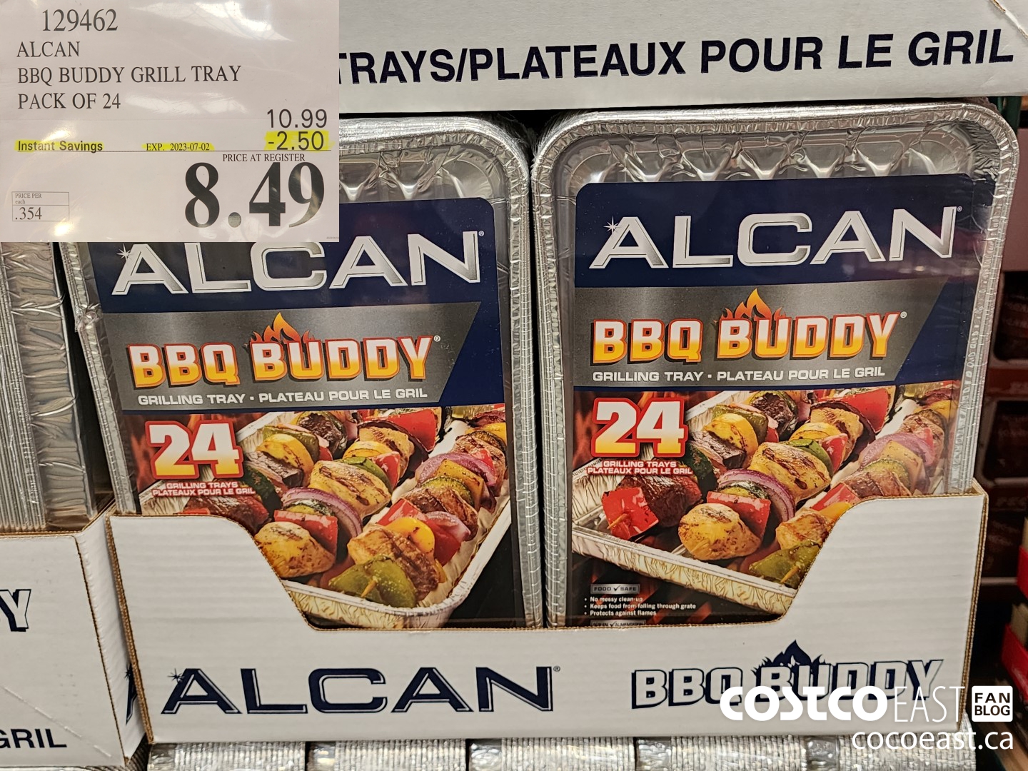 129462 ALCAN BBQ BUDDY GRILL TRAY Pack of 24 ($2.50 INSTANT SAVINGS EXPIRES ON 2023-07-02) $8.49