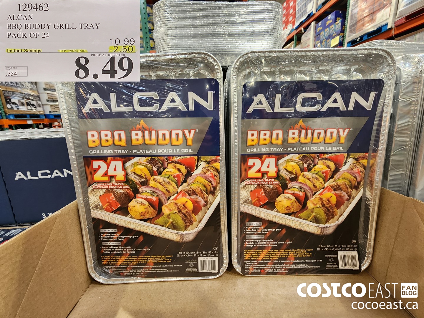 129462 ALCAN BBQ BUDDY GRILL TRAY Pack of 24 ($2.50 INSTANT SAVINGS EXPIRES ON 2023-07-02) $8.49
