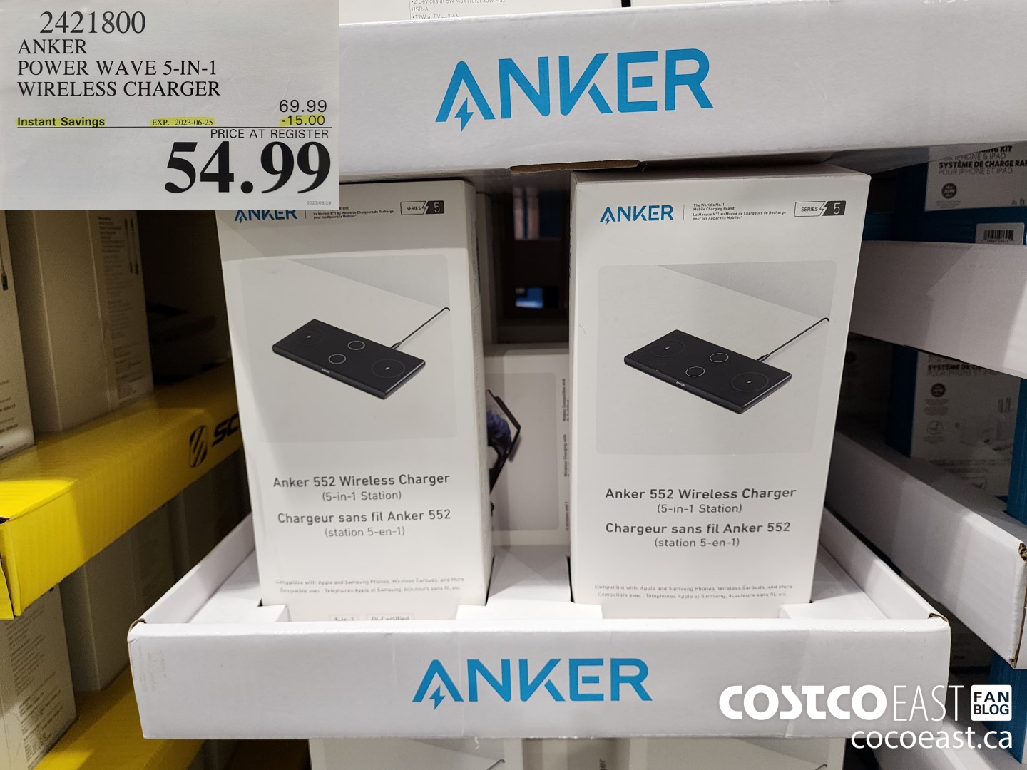 2421800 ANKER POWER WAVE 5-IN-1 WIRELESS Charger ($15.00 INSTANT SAVINGS EXPIRES ON 2023-06-25) $54.99