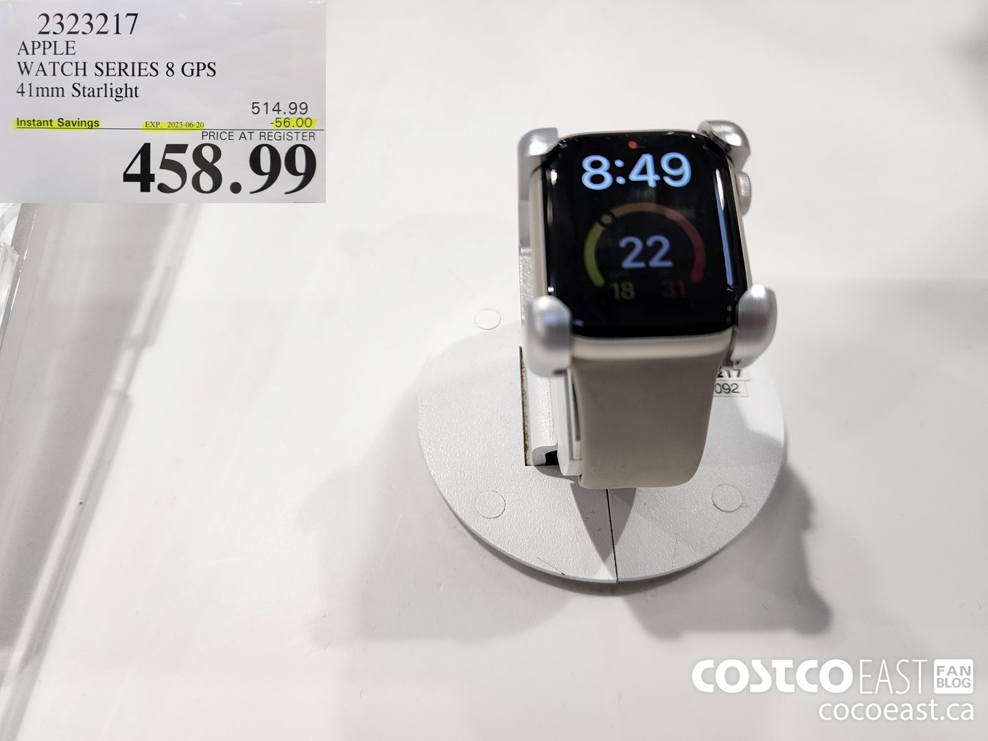 2323217 APPLE WATCH SERIES 8 GPS 41 MM STARLIGHT ($56.00 INSTANT SAVINGS EXPIRES ON 2023-06-20) $458.99