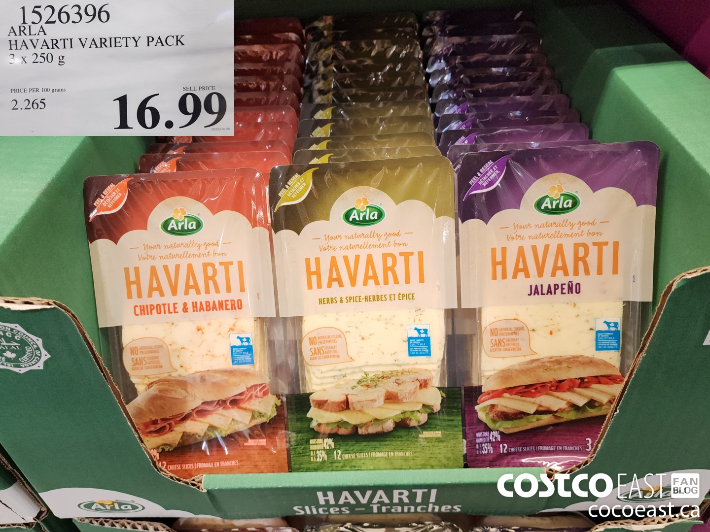 1526396 ARLA HAVARTI VARIETY PACK 3 x 250 g $16.99