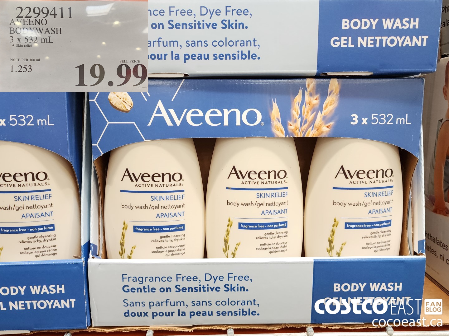 2299411 AVEENO BODYWASH 3 X 532 ML $19.99