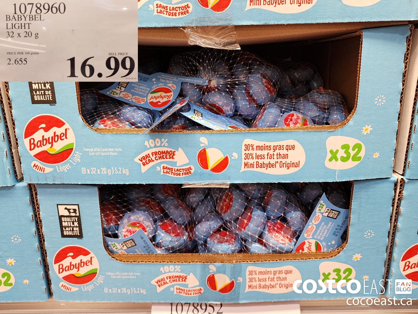 1078960 BABYBEL LIGHT 32 x 20 g $16.99