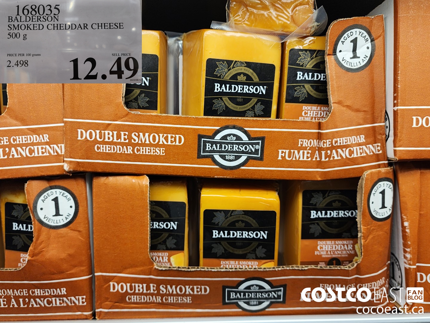 168035 BALDERSON DOUBLE SMOKED CHEDDAR 500 G $12.49