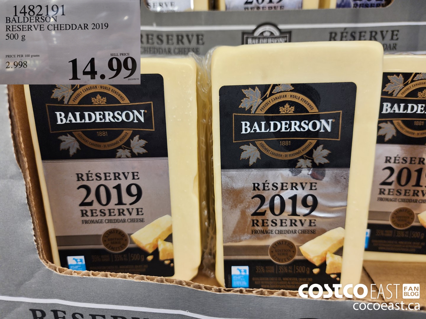1482191 BALDERSON RESERVE AGED CHEDDAR 500 g $14.99