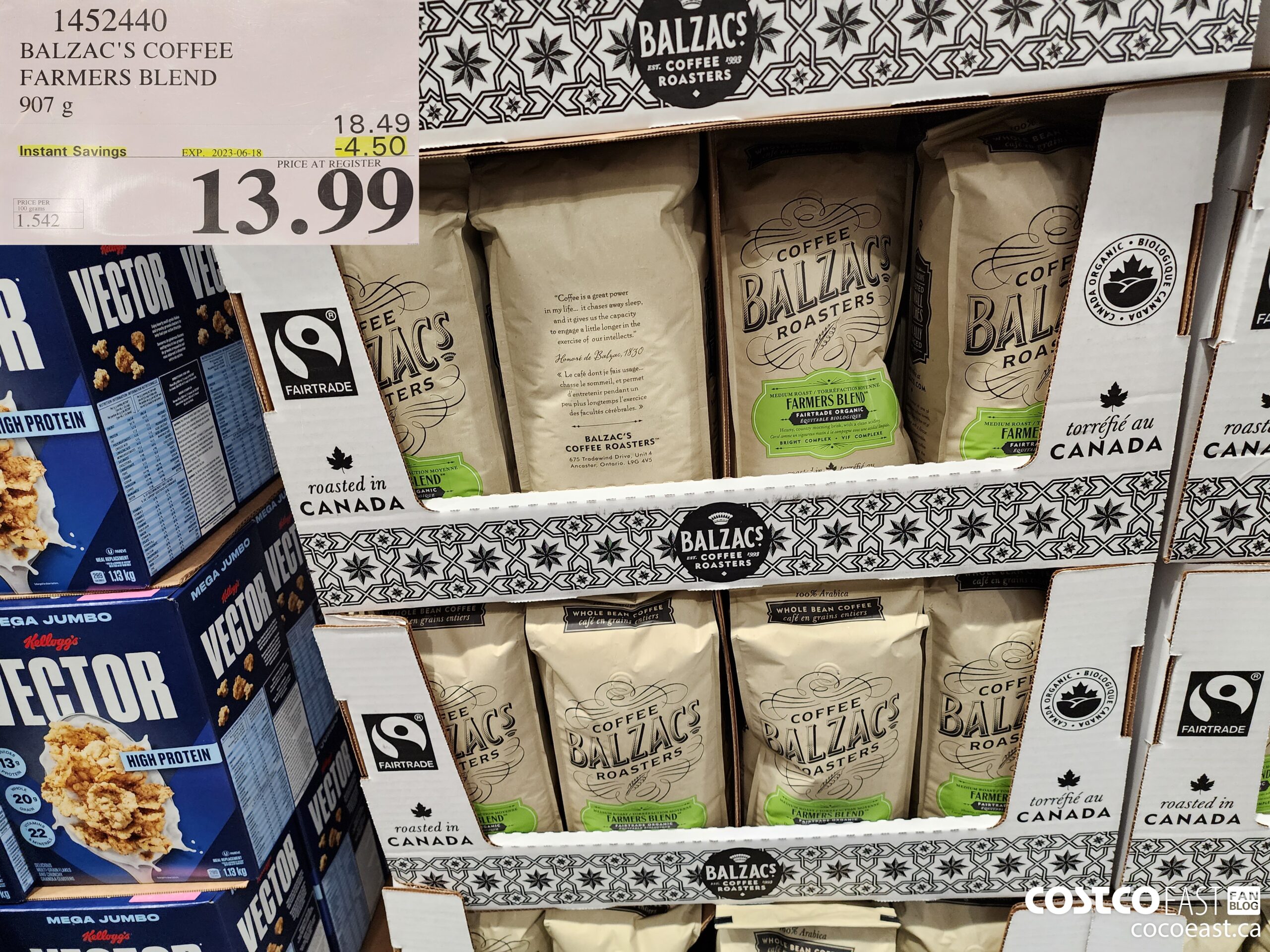 1452440 BALZAC'S COFFEE FARMERS BLEND 907g ($4.50 INSTANT SAVINGS EXPIRES ON 2023-06-18) $13.99
