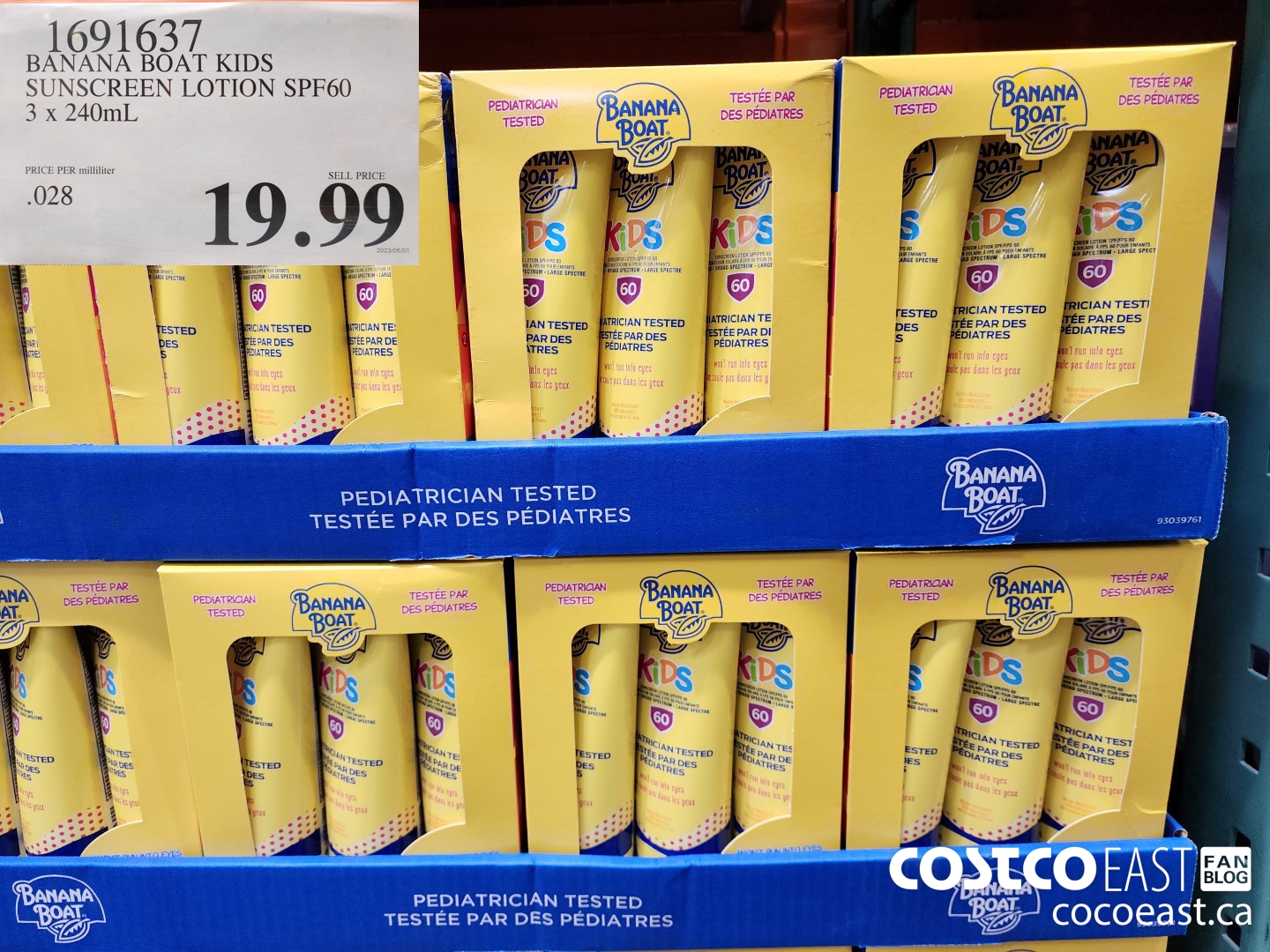 1691637 BANANA BOAT KIDS SUNSCREEN LOTION SPF60 3 x 240mL $19.99