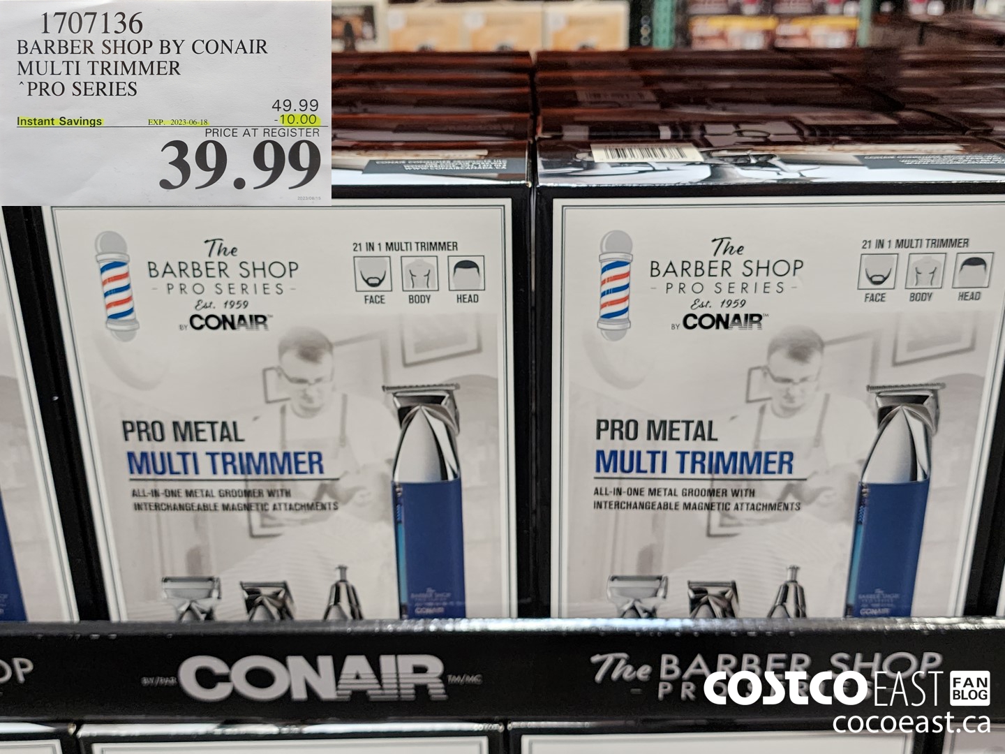1707136 BARBER SHOP BY CONAIR MULTI TRIMMER “PRO SERIES ($10.00 INSTANT SAVINGS EXPIRES ON 2023-06-18) $39.99