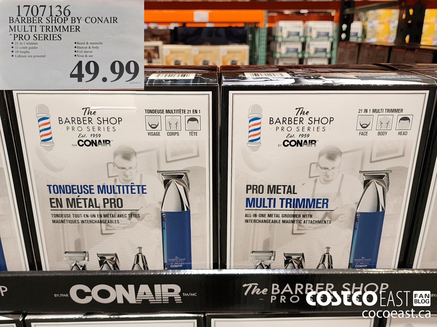 1707136 BARBER SHOP BY CONAIR MULTI TRIMMER “PRO SERIES $49.99