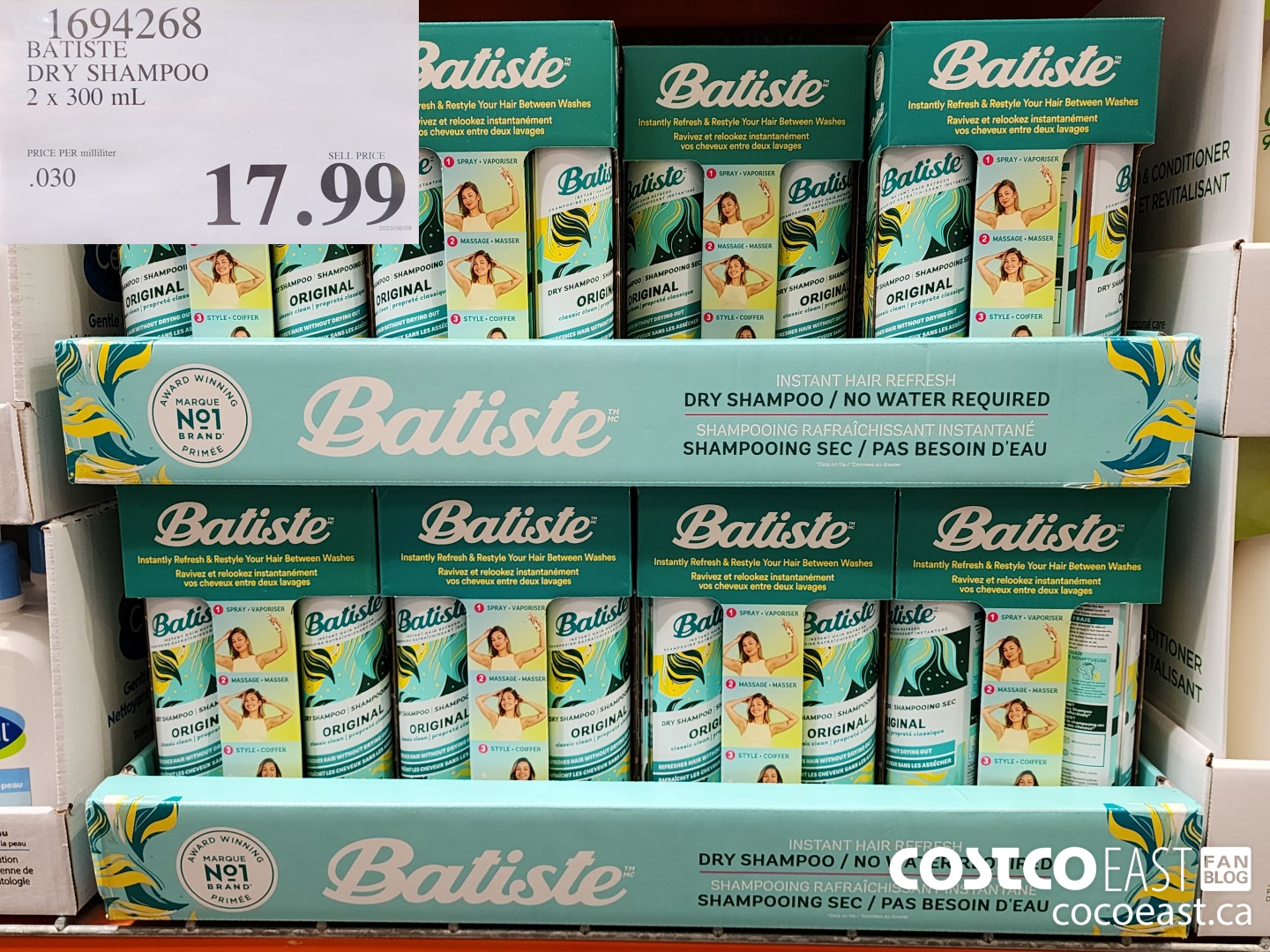 1694268 BATISTE DRY SHAMPOO 2 X 300 ML $17.99