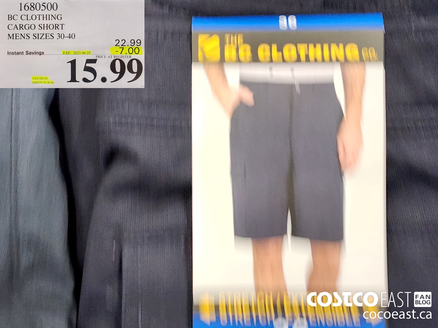 1680500 BC CLOTHING CARGO SHORT MENS SIZES 30-40 ($7.00 INSTANT SAVINGS EXPIRES ON 2023-06-25) $15.99