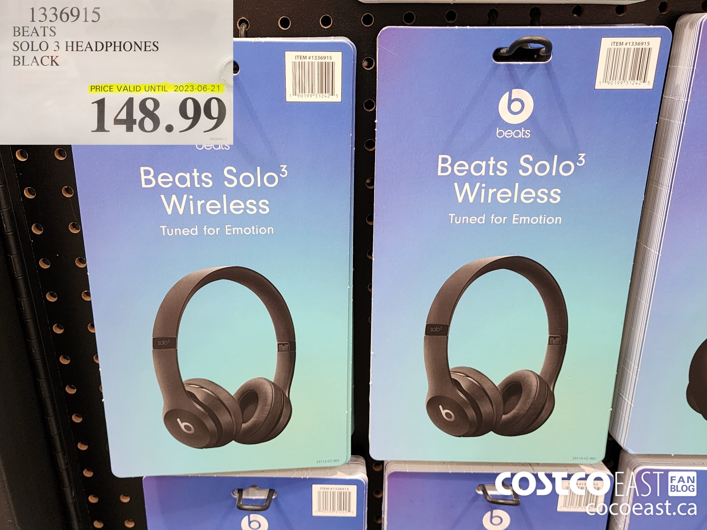 1336915 BEATS SOLO 3 WIRELESS HEADPHONES BLACK $148.99
