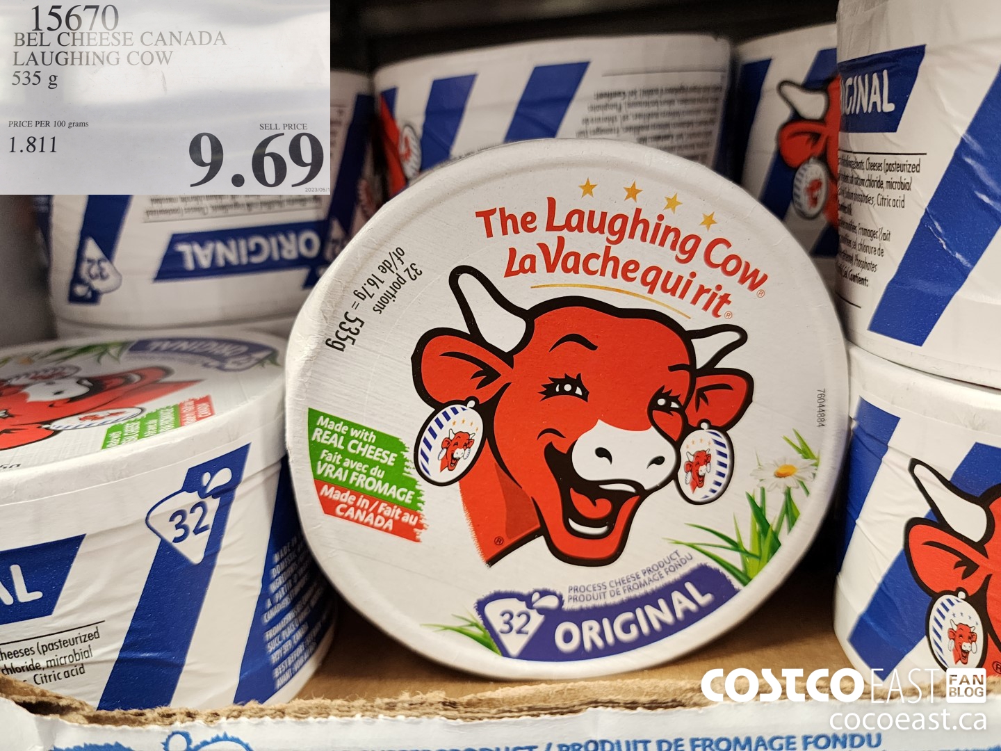 15670 BEL CHEESE CANADA LAUGHING COW 535 G $9.69