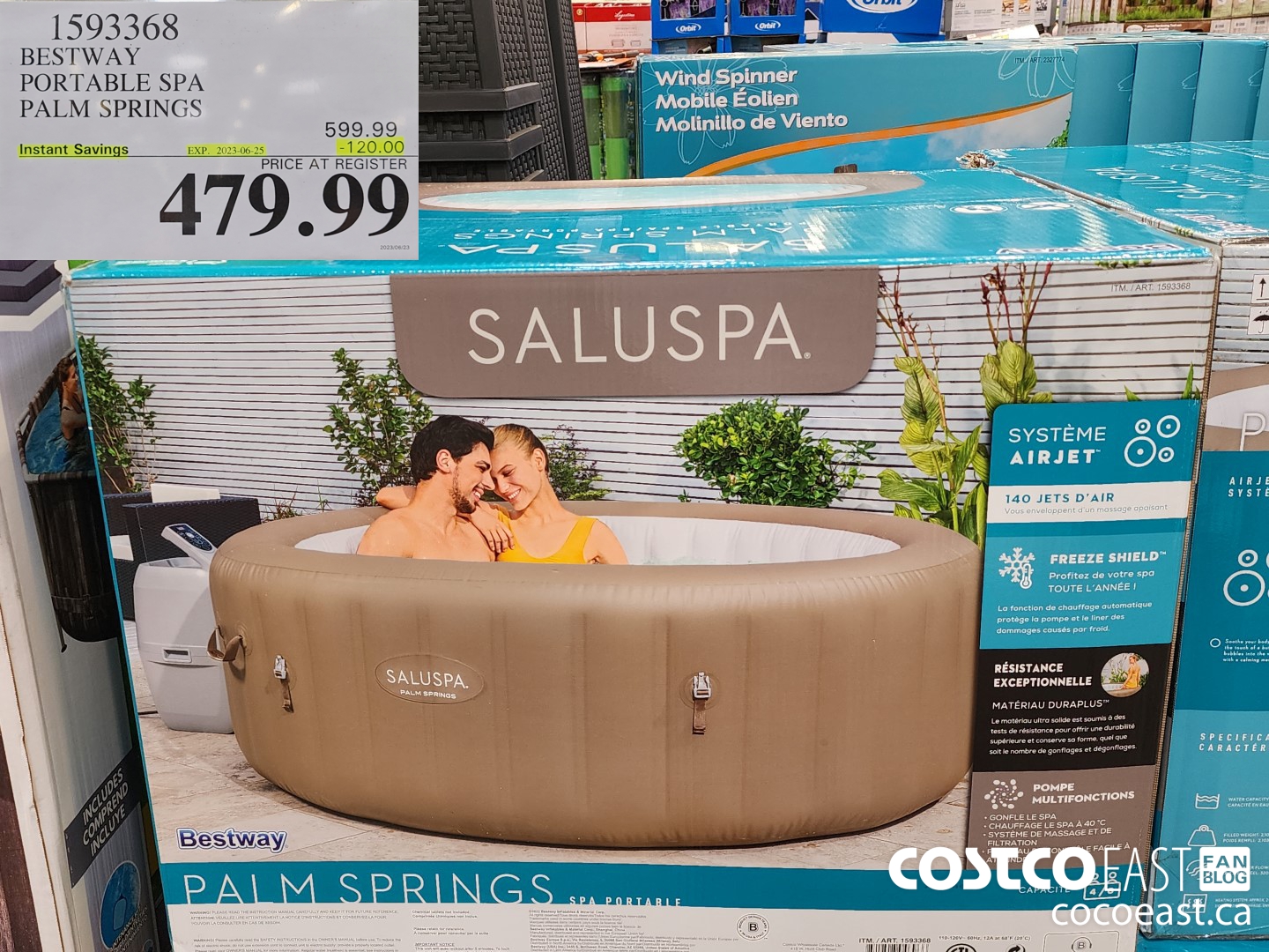 1593368 BESTWAY PORTABLE SPA PALM SPRINGS ($120.00 INSTANT SAVINGS EXPIRES ON 2023-06-25) $479.99
