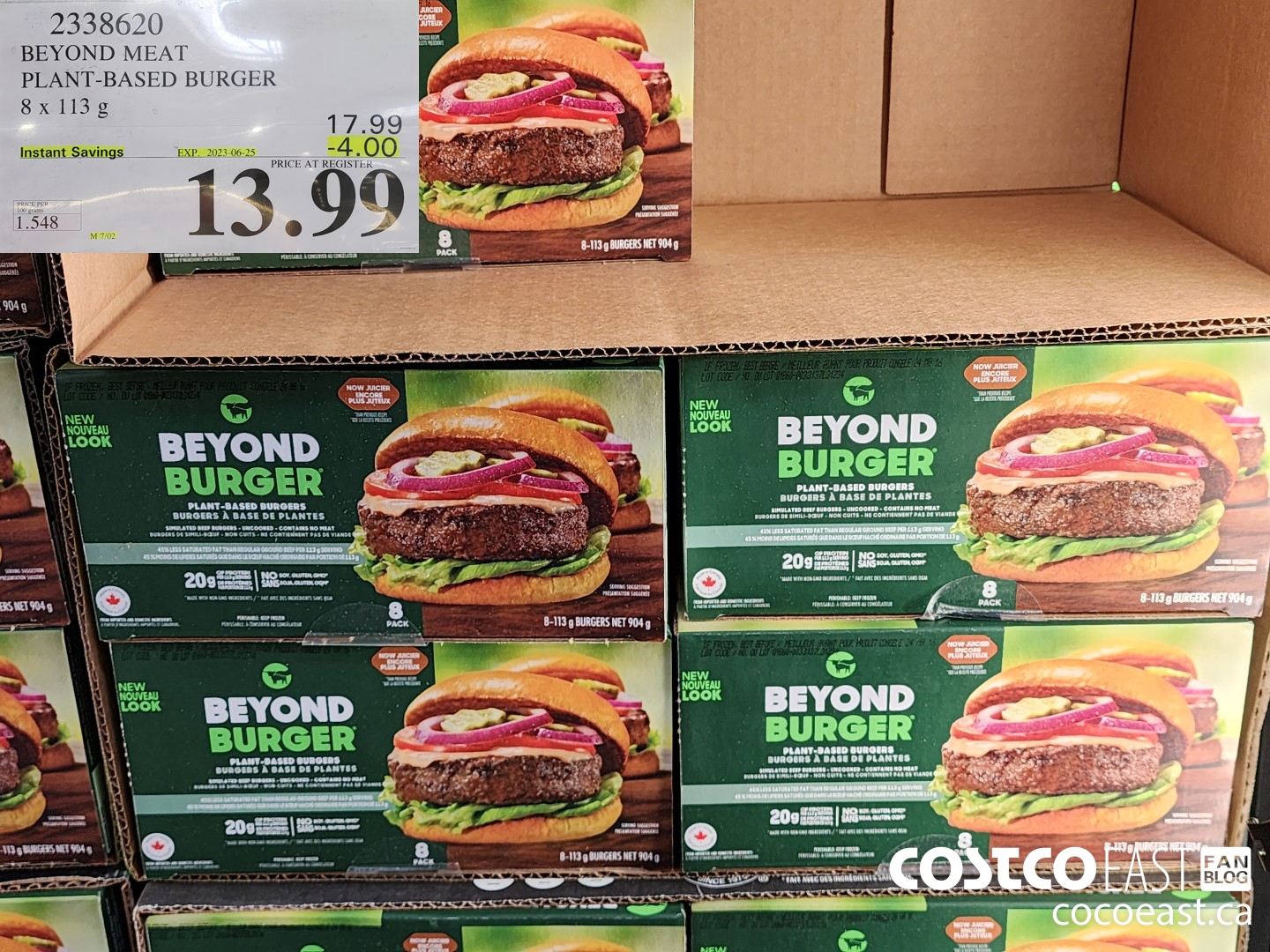 2338620 BEYOND MEAT PLANT-BASED BURGER 8 x 113 G ($4.00 INSTANT SAVINGS EXPIRES ON 2023-06-25) $13.99