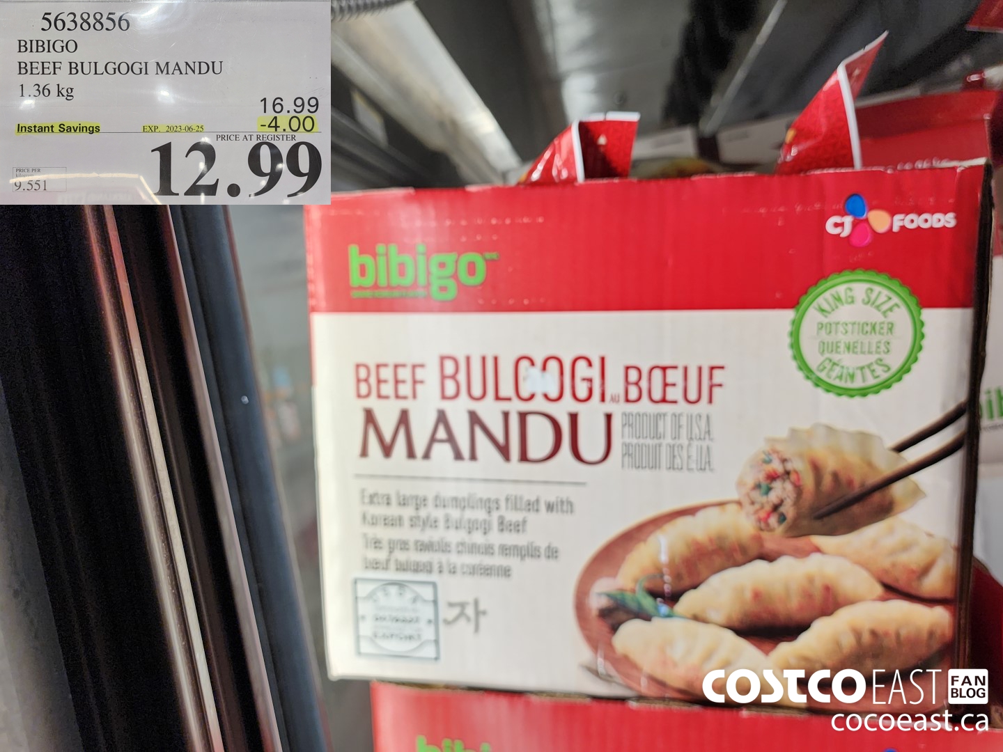 5638856 BIBIGO BEEF BULGOGI MANDU 1.36 kg ($4.00 INSTANT SAVINGS EXPIRES ON 2023-06-25) $12.99