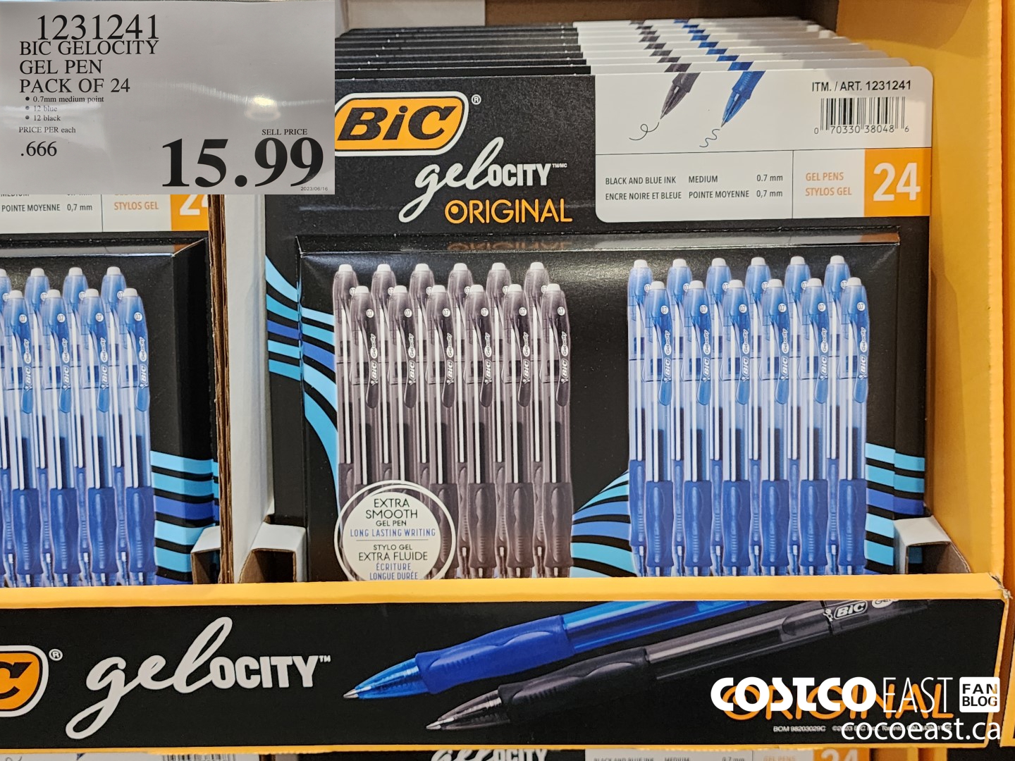 1231241 BIC GELOCITY GEL PEN PACK OF 24 $15.99