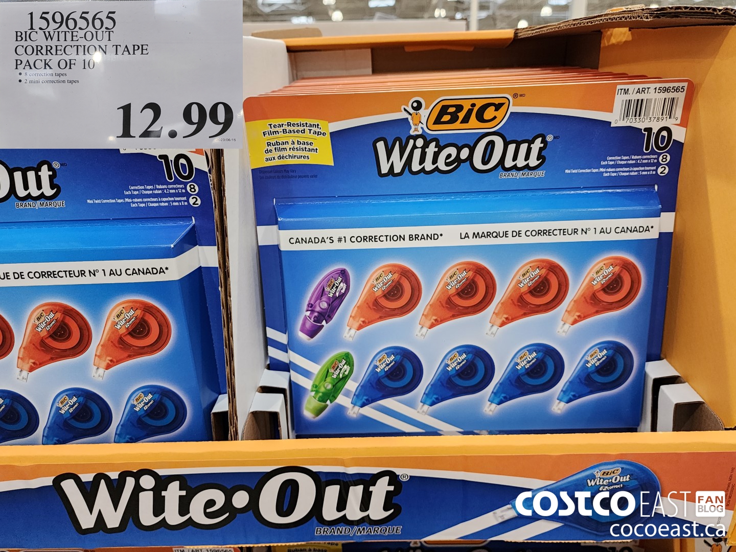 1596565 BIC WITE-OUT CORRECTION TAPE PACK OF 10 $12.99