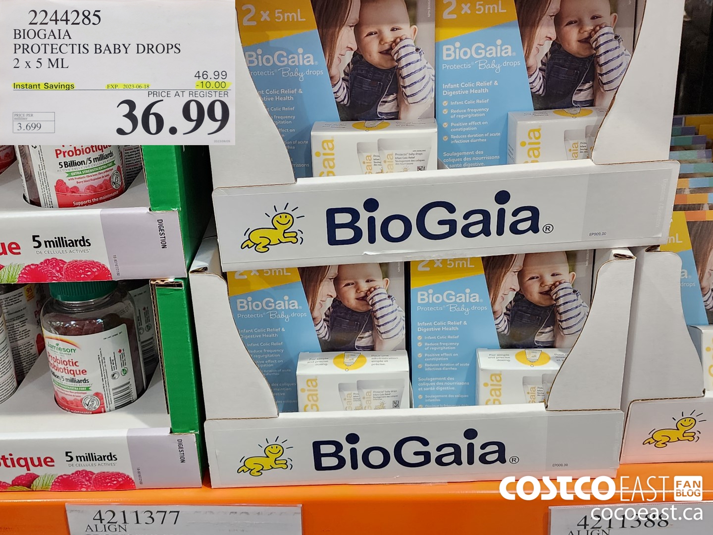 2244285 BIOGAIA PROTECTIS BABY DROPS 2 X 5 ML ($10.00 INSTANT SAVINGS EXPIRES ON 2023-06-18) $36.99