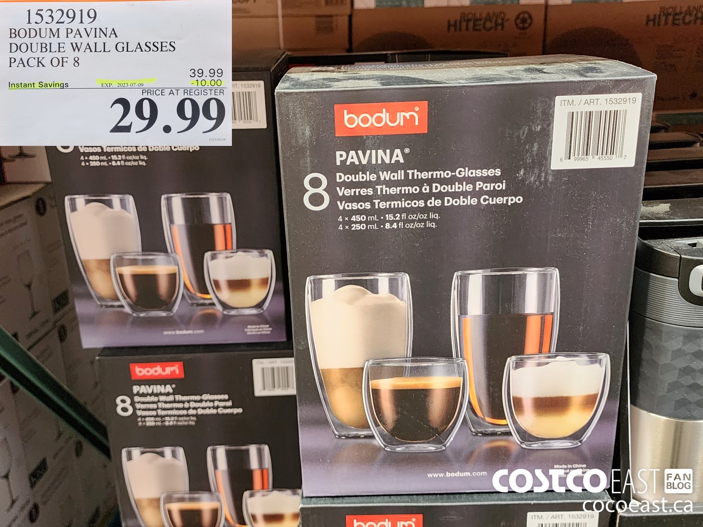 1532919 BODUM PAVINA DOUBLE WALL GLASSES PACK OF 8 ($10.00 INSTANT SAVINGS EXPIRES ON 2023-07-09) $29.99